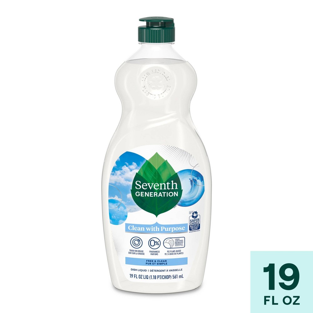 Free & Clear Liquid Dish Soap Seventh Generation Free & Clear Dish Soap