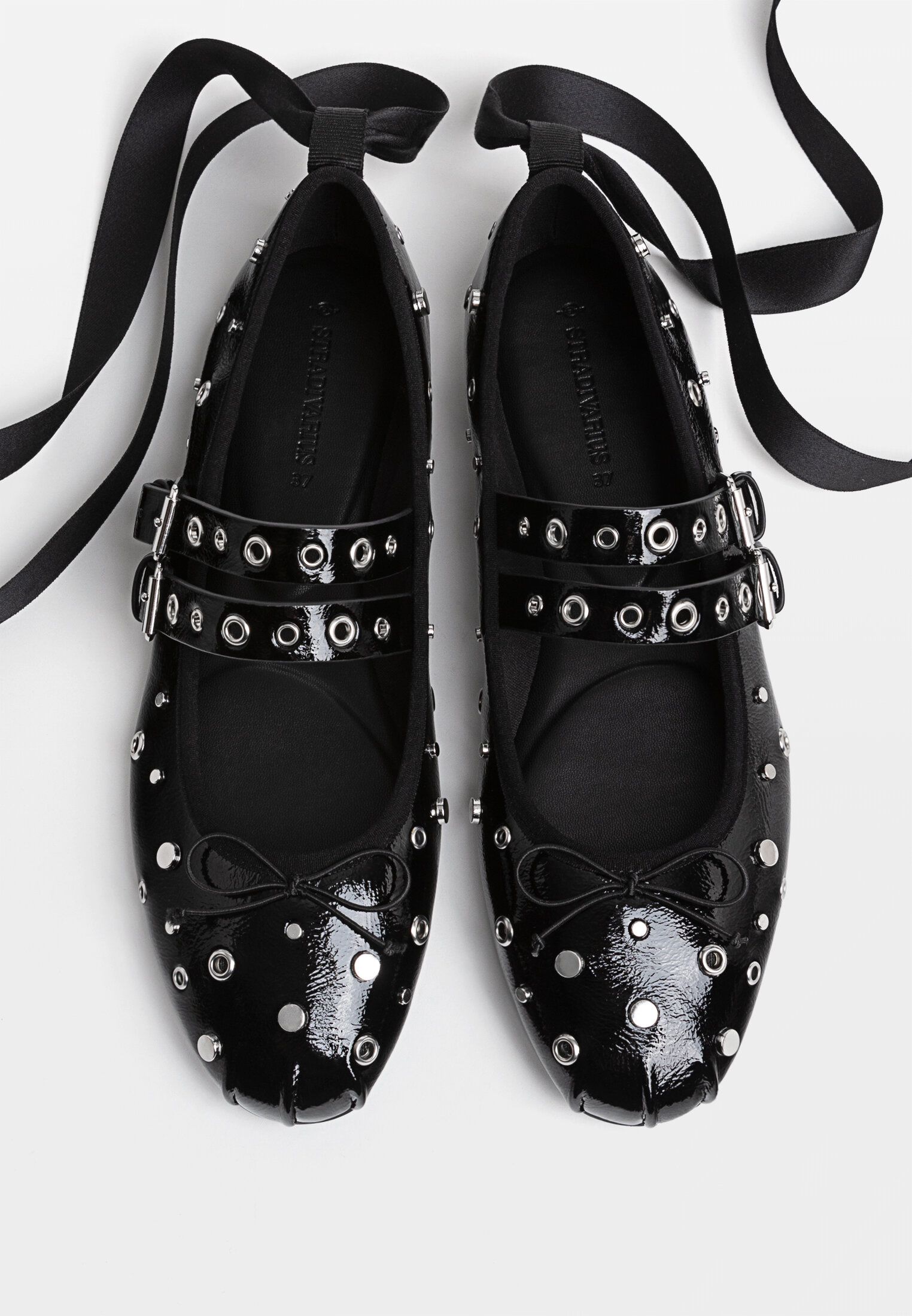 Bailarinas Tachas Bailarinas Mujer Stradivarius Merceditas Y