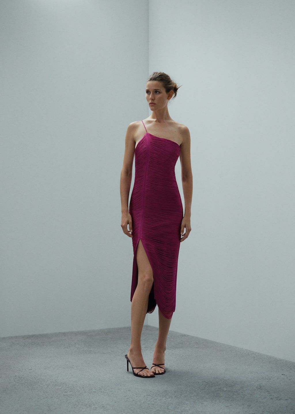 Vestido Fucsia Mango Flecos Vestido Negro Chaqueta Para Vestido