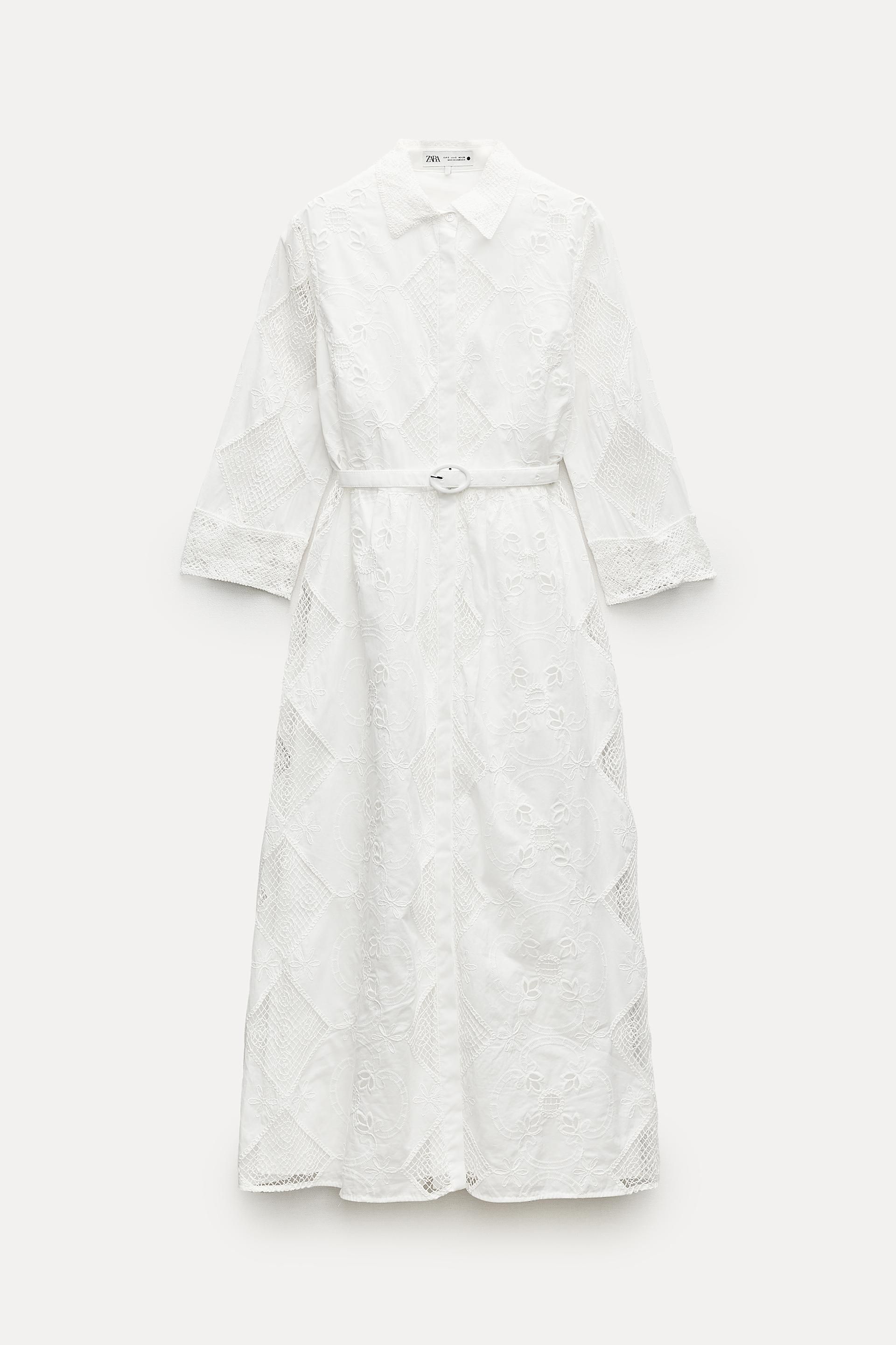 Zara agotará en horas este vestido camisero blanco porque es muy