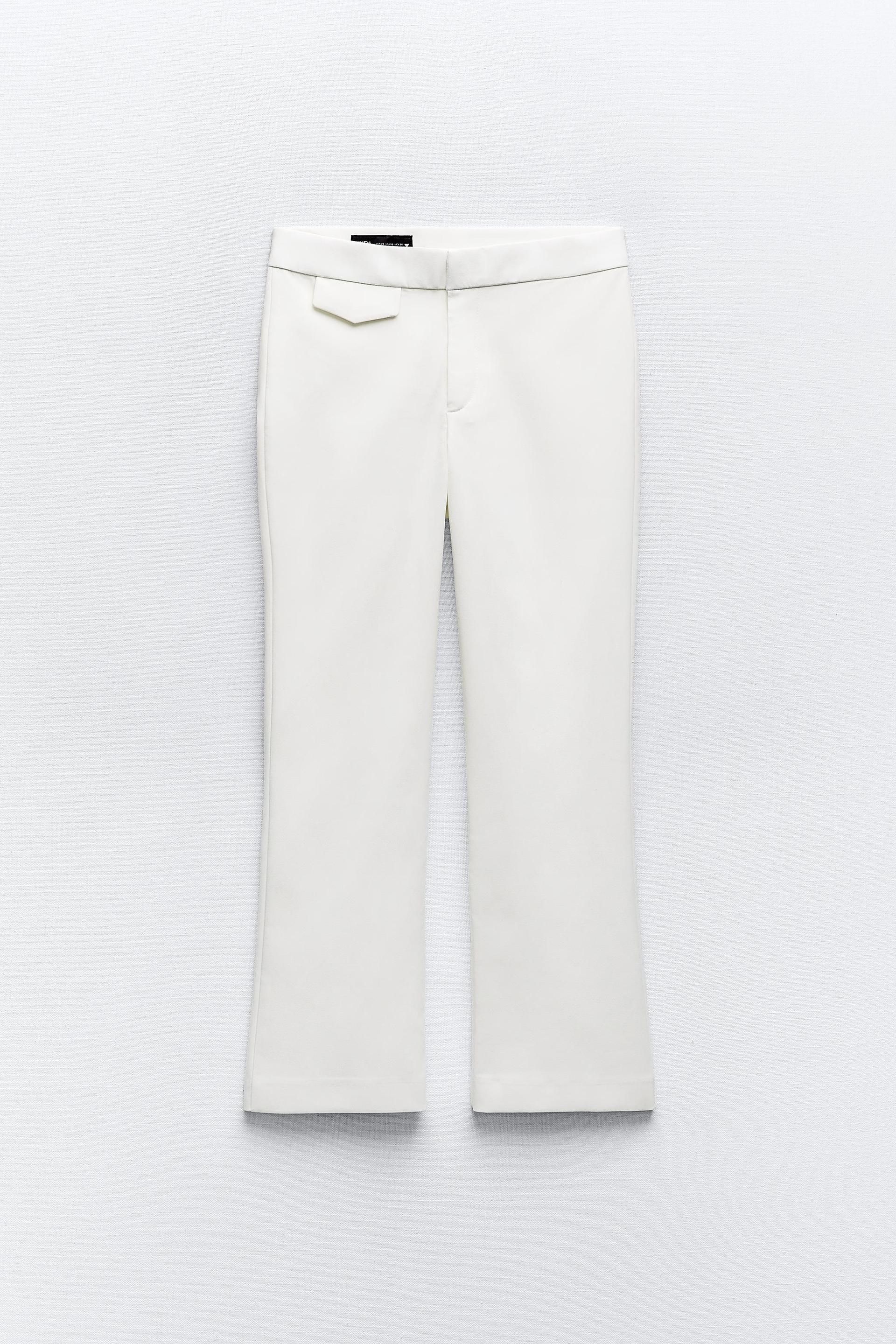 Wide Leg Zara Pantaloni In Pelle Pantaloni A Trombetta Zara