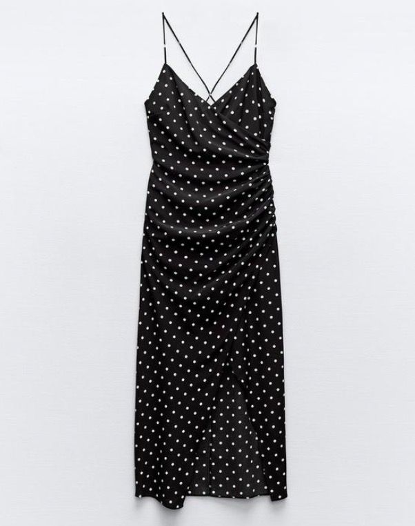 Prendas Vestido Lunares Violeta Mango Vestidos Negros De Lunares