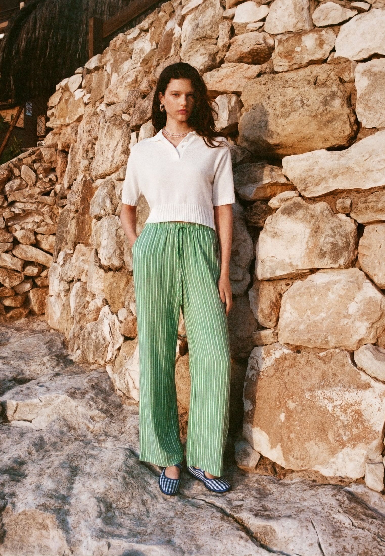 Pantalones De Verano Stradivarius Pantalones Estampados De Zara