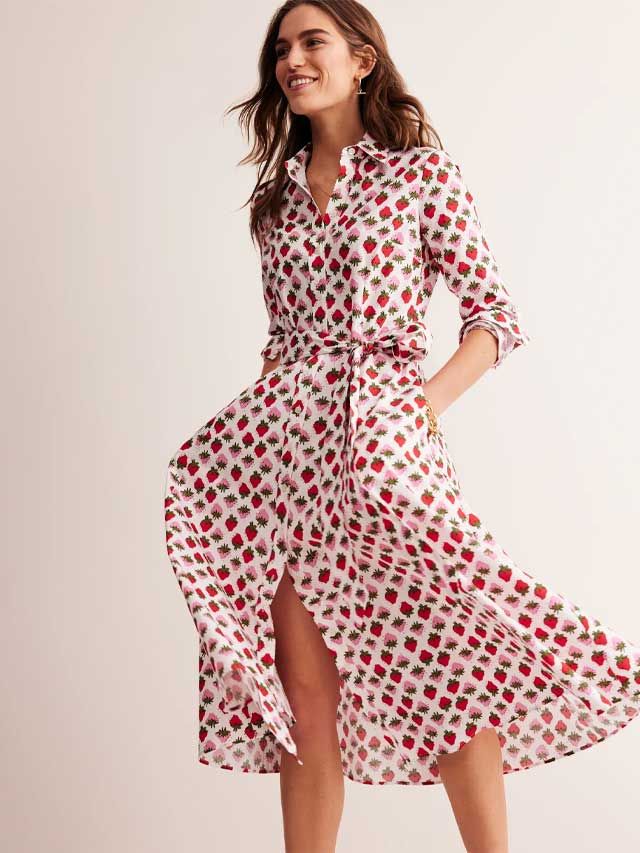 boden scarf print shirt dress Boden Boden Scarf Print Shirt Dress French Navy, Tiger Bloom 230.00