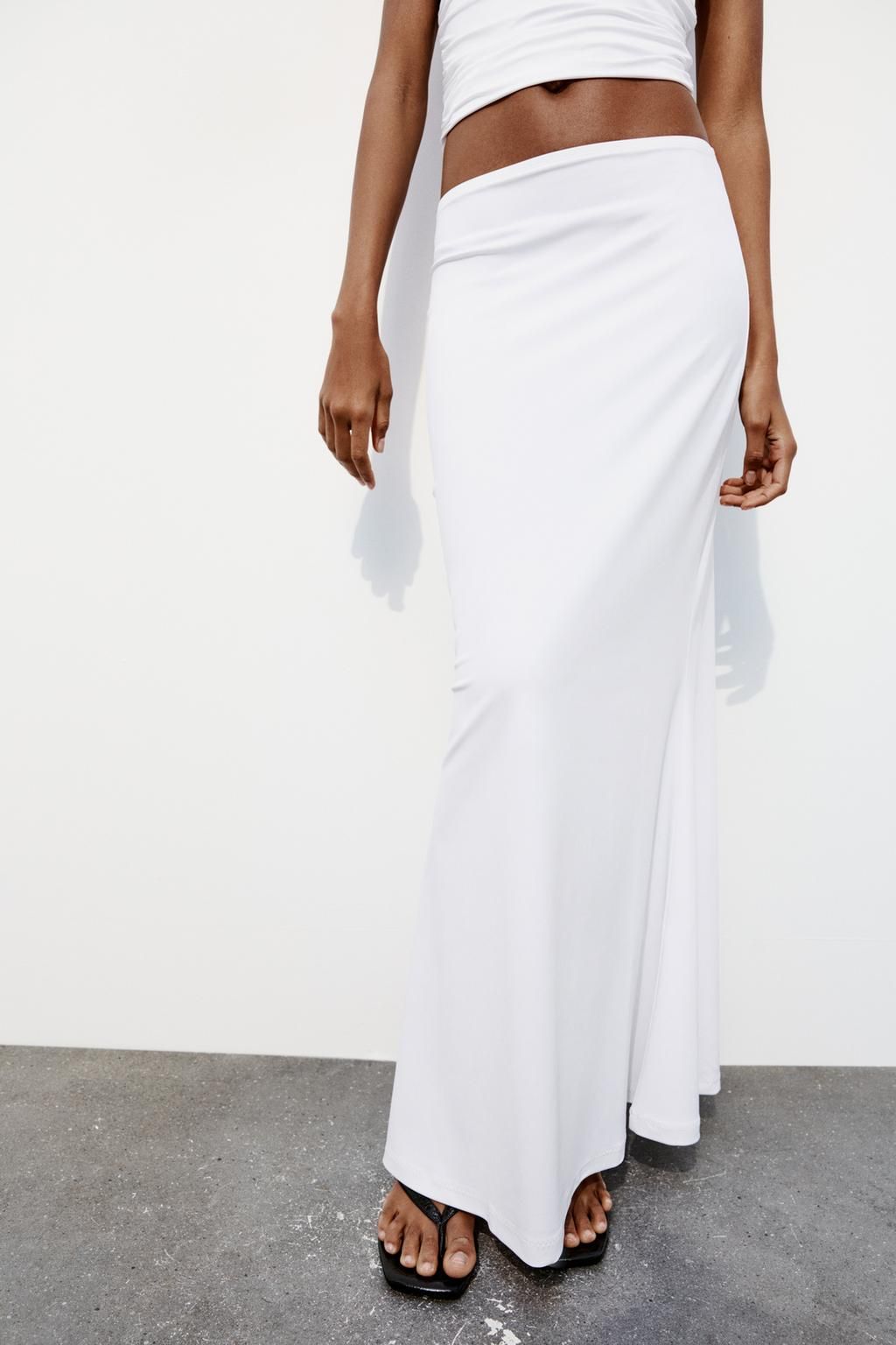 España Faldas Falda ZARA Larga De Punto Elástico Para Mujer