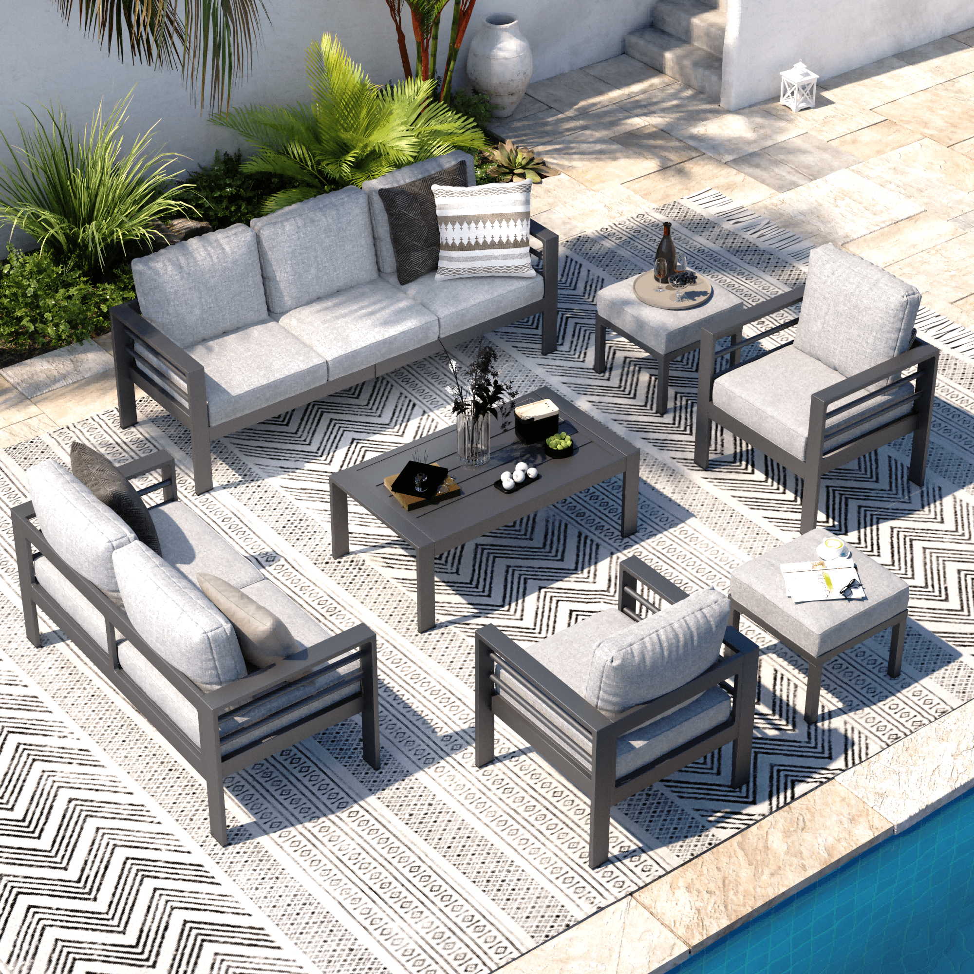 Walmart Patio Sectionals On Sale Outdoor Sectional Set Hometrends