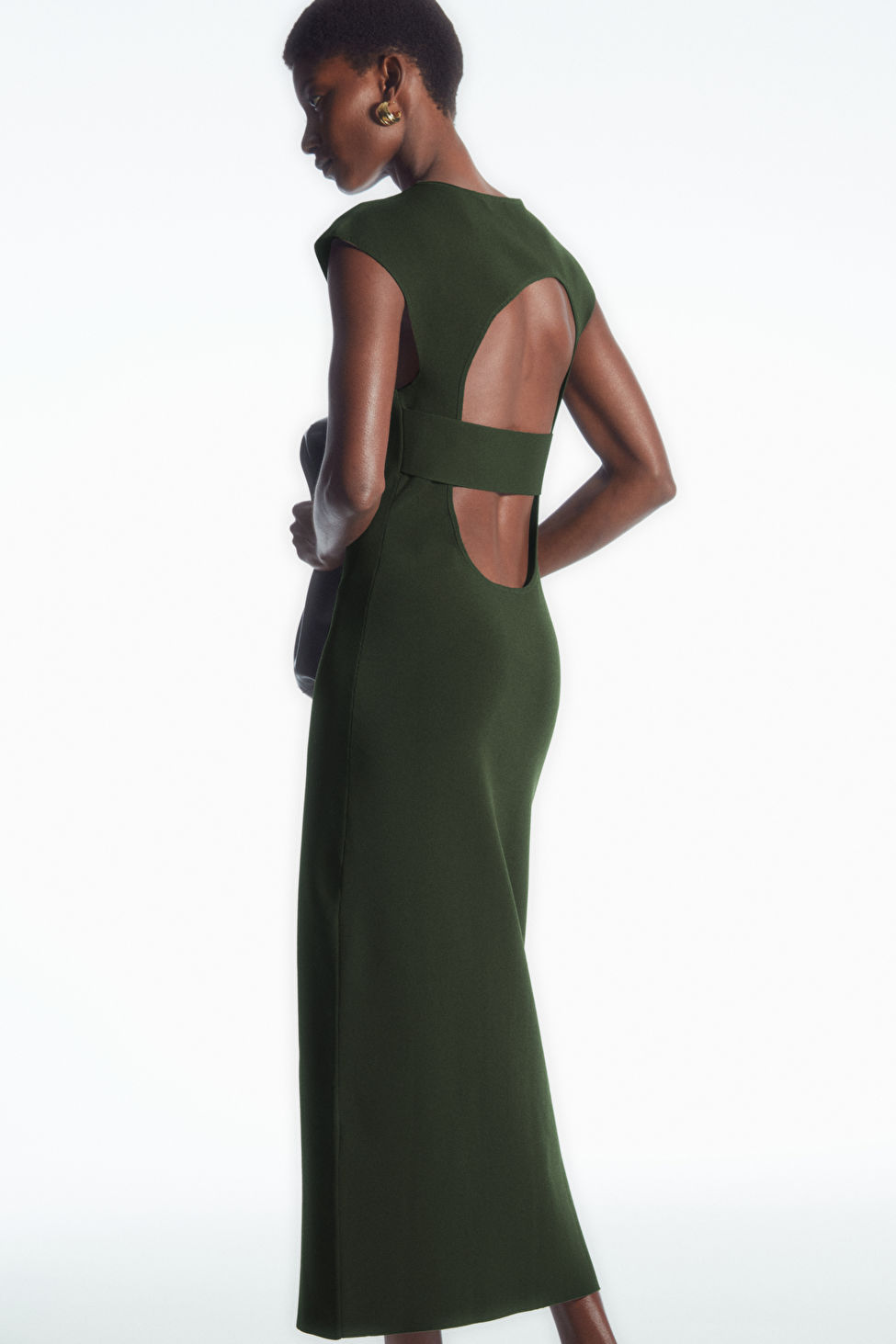green emerald velvet dress Nicole Bakti 7089