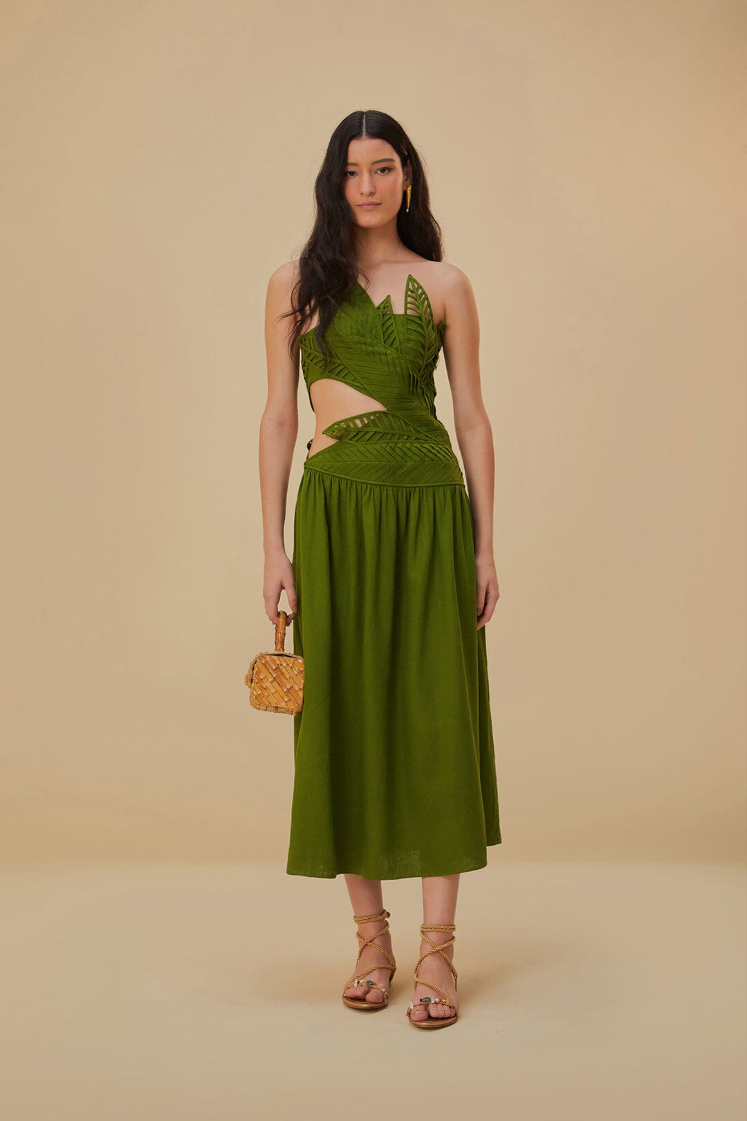 green cocktail party dress Crystals Dark Green Velvet Strapless High Slit Custom Mermaid Dress main image 1