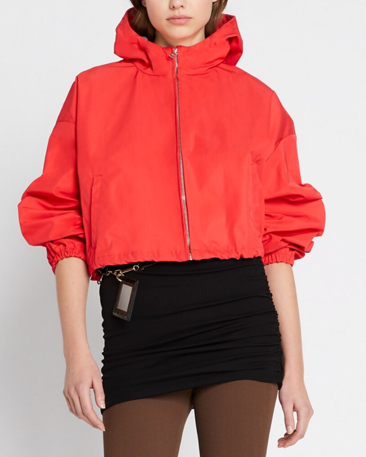 Tory Burch Double-Faced Canvas Cropped Yellow Jacket S