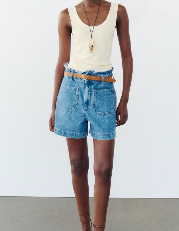 Bermudas Largas Pantalon Corto Vaquero Zara Mujer Bermudas Largas