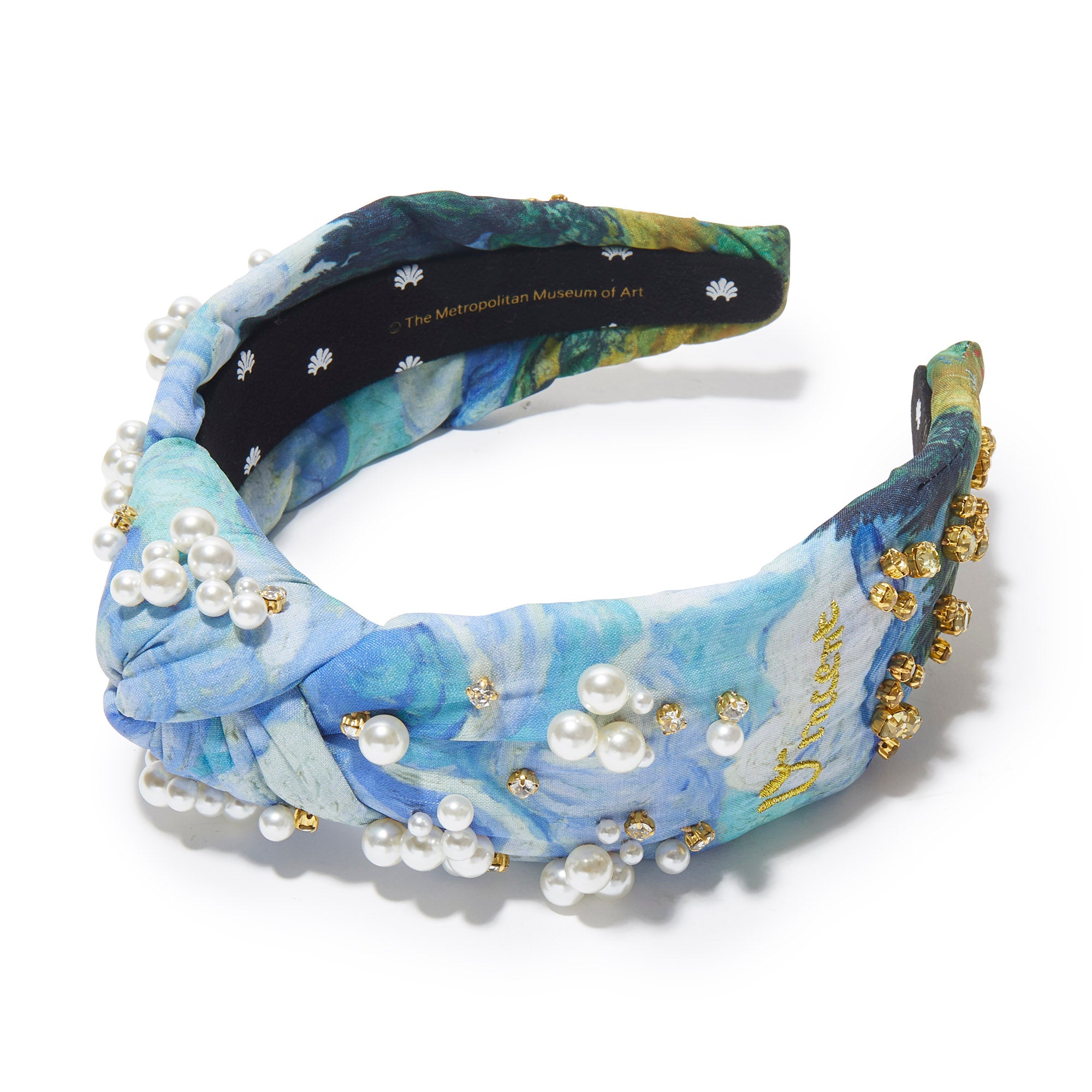 Lele Sadoughi Denim Knotted Headband MINT Lele Sadoughi Royal Blue Neoprene Knotted Headband – Lele  main image 2