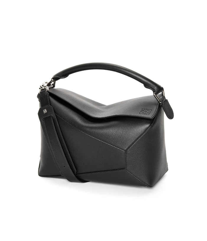 Leather Bag Loewe Architect Bag 1960s Loewe Black Leather Top