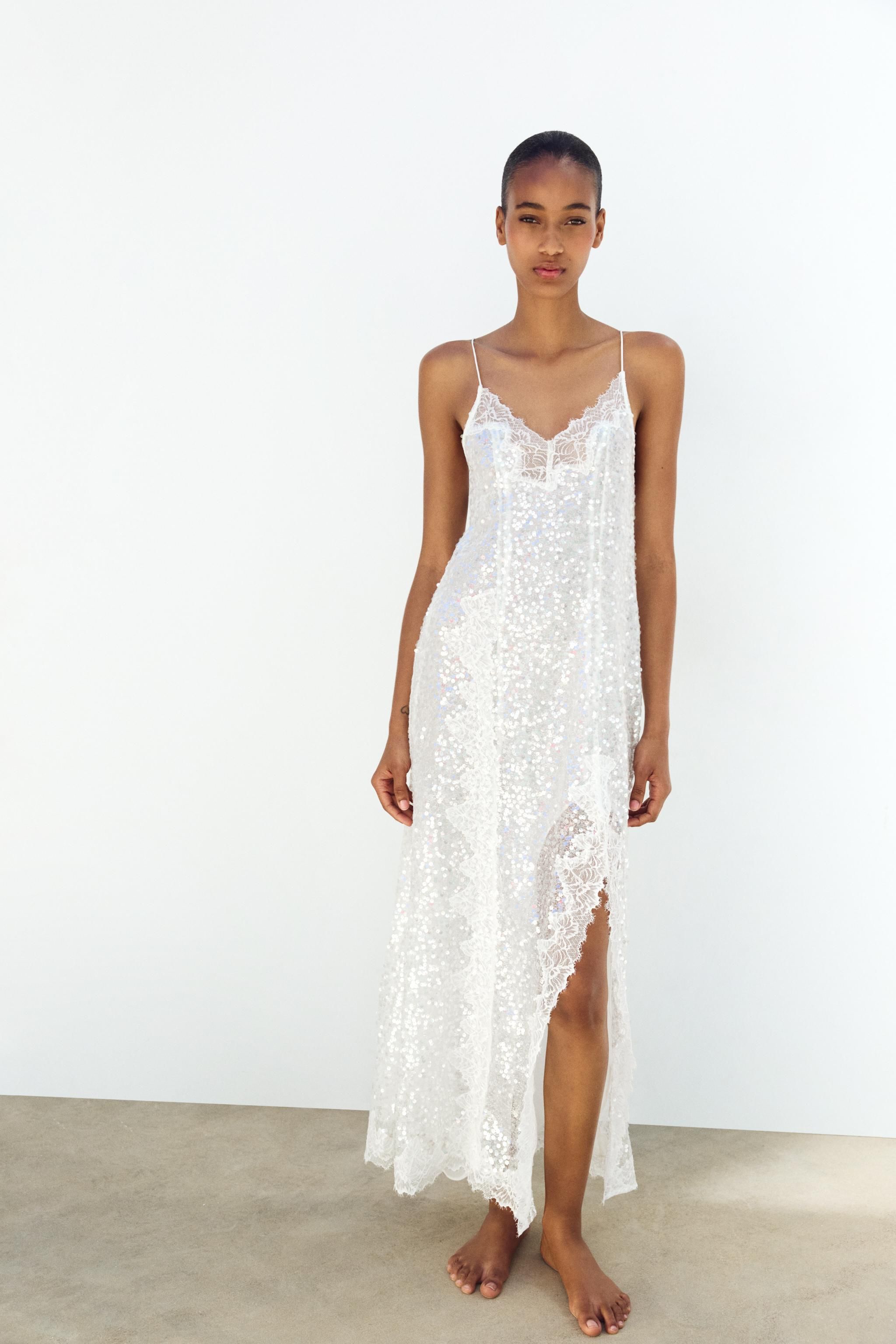 Dress Vestido Midi Hombreras Zara Vestido Midi Vestido Blanco