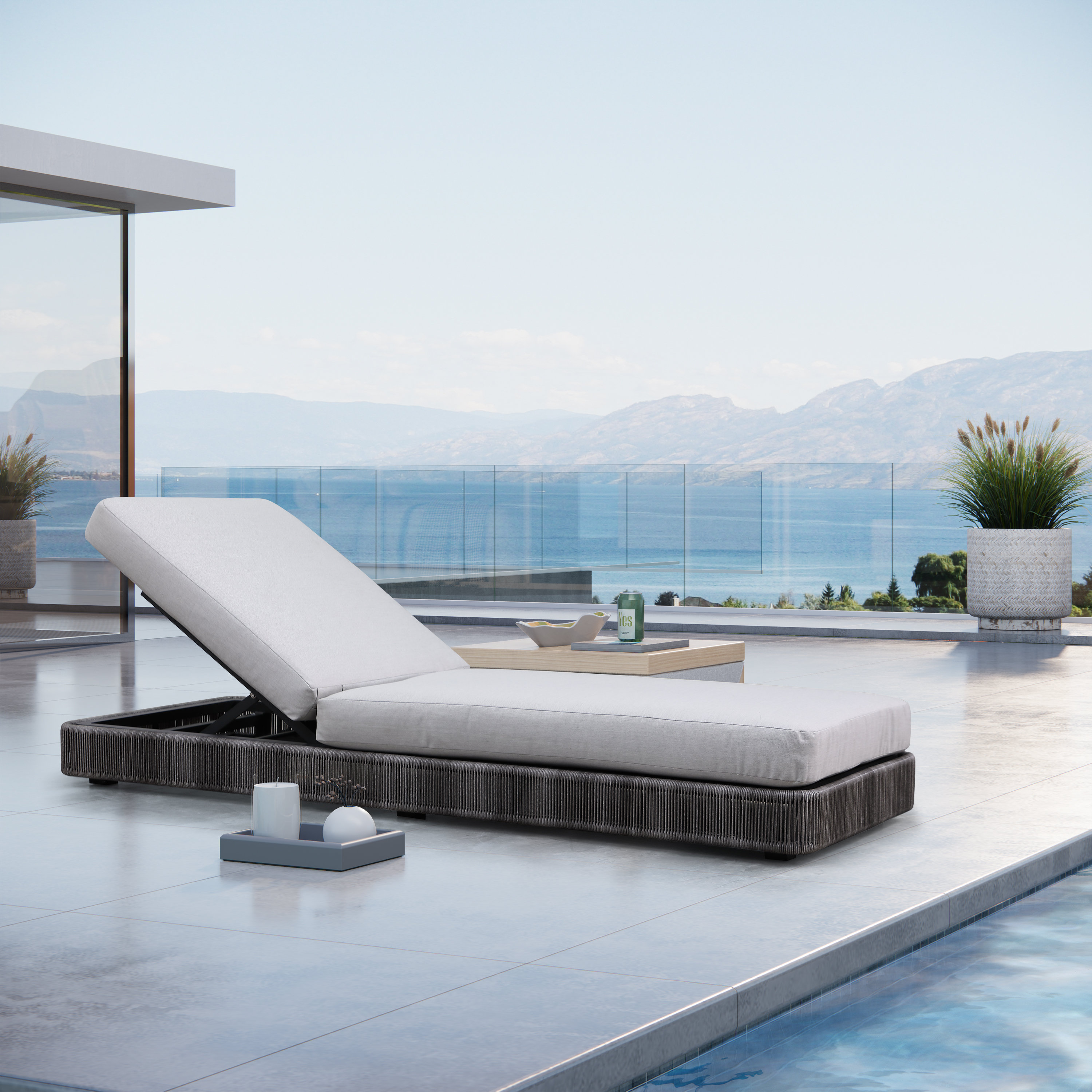 metal outdoor chaise lounge chair