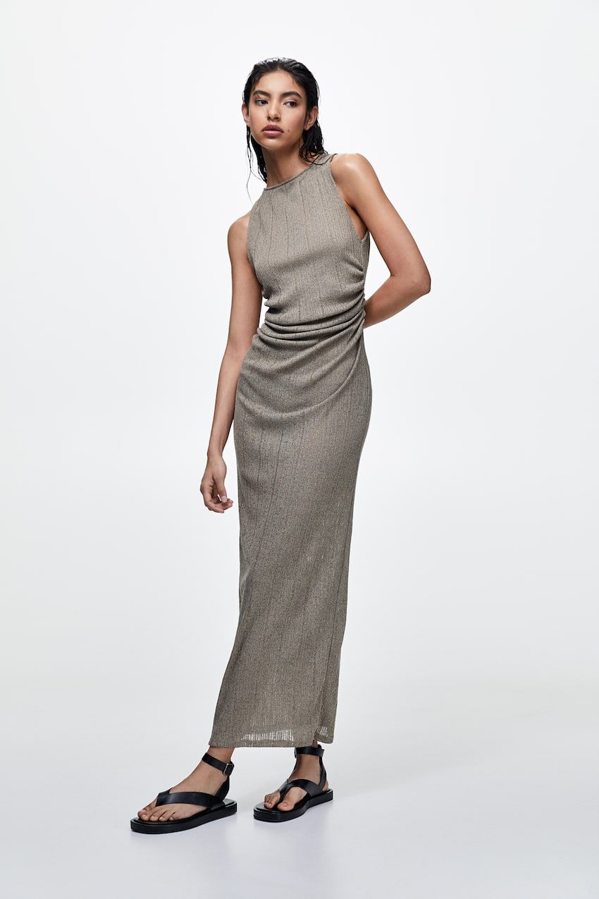 Vestidos Largos Vestido Cuadros Pull And Bear Vestido Largo