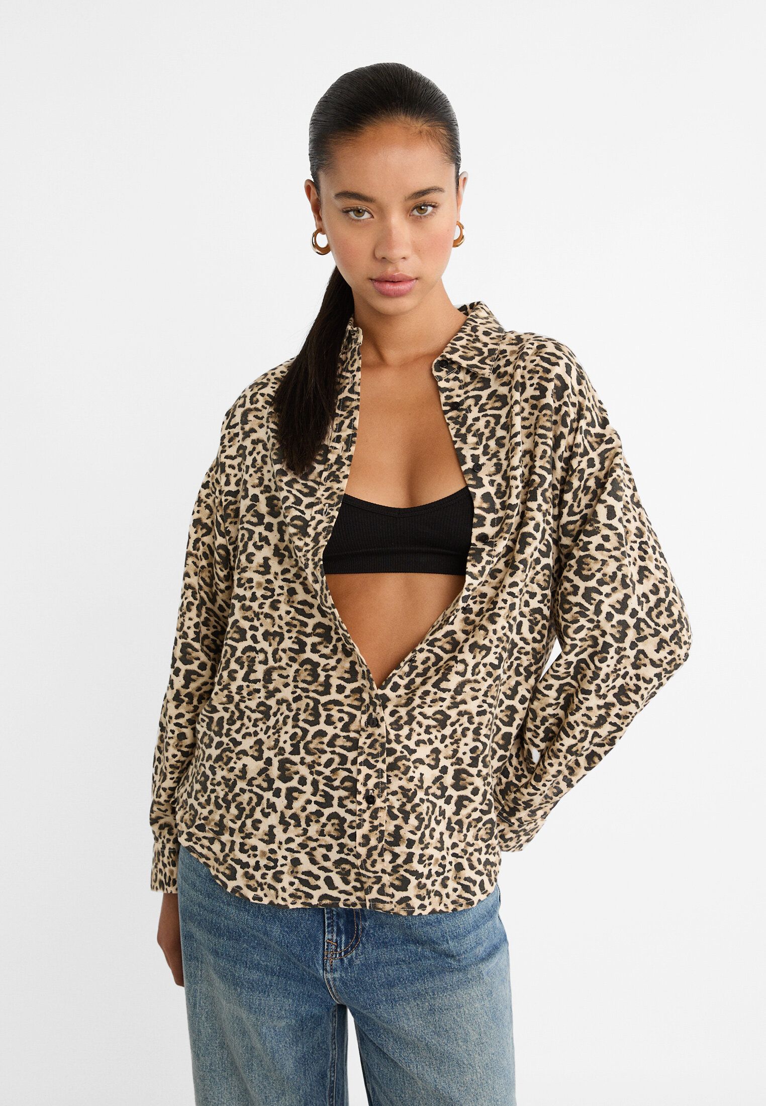 Estampado Stradivarius Camisa Leopardo Camisas De Zara