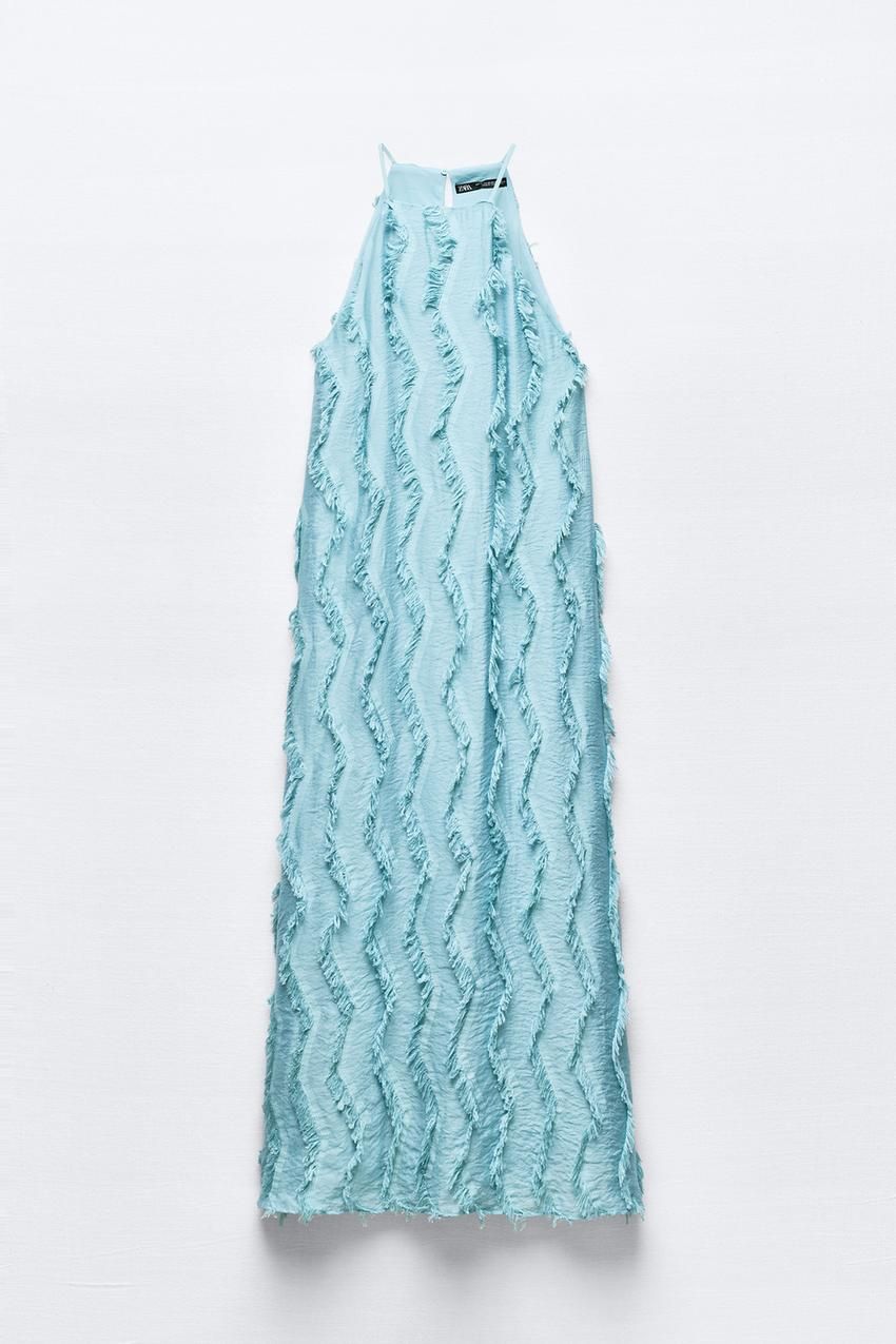Vestido Midi Halter Zara Dress Vestido De Flecos De Zara Vestido