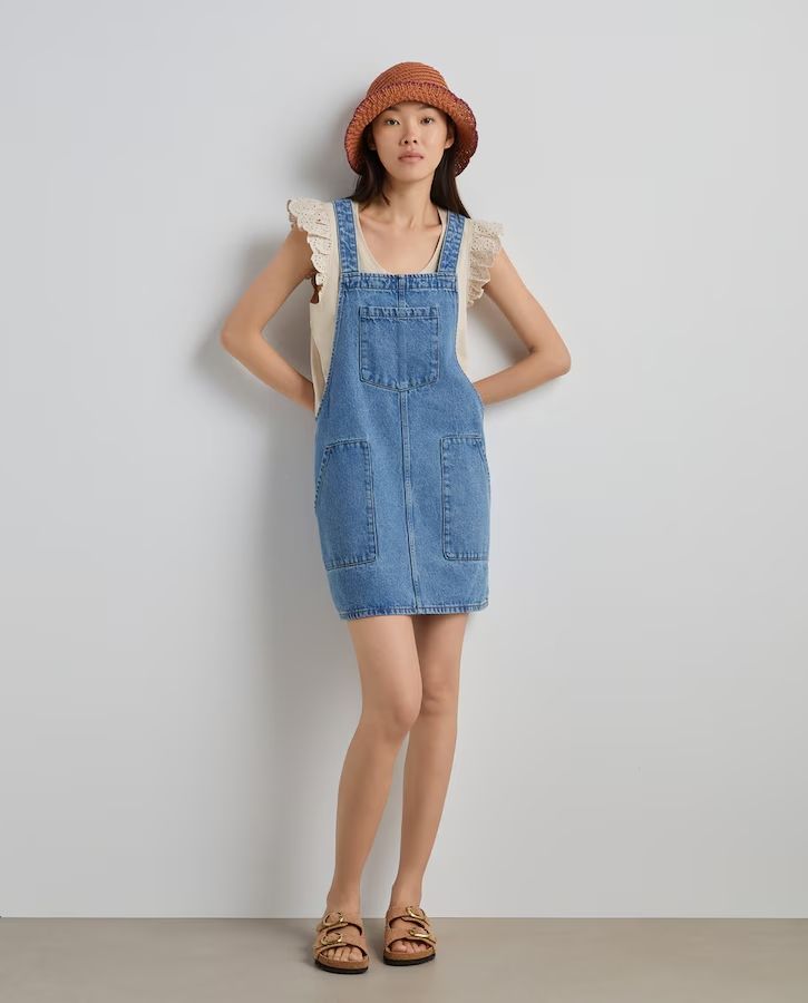 Zara Pichi Gris Mujer Vestido Pichi Vaquero Mango Pichis Mujer