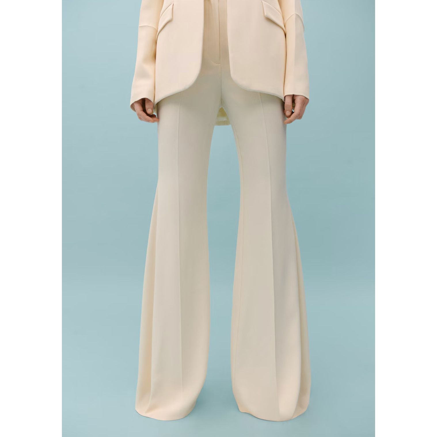 Womens Pants RbCulf Womens Linen Wide Leg Pants Of The Day Deals Boho Palazzo Pants Smocked High Waist Lounge Trousers Casual Beach Pants With Pockets Linen Palazzo Pants For Women