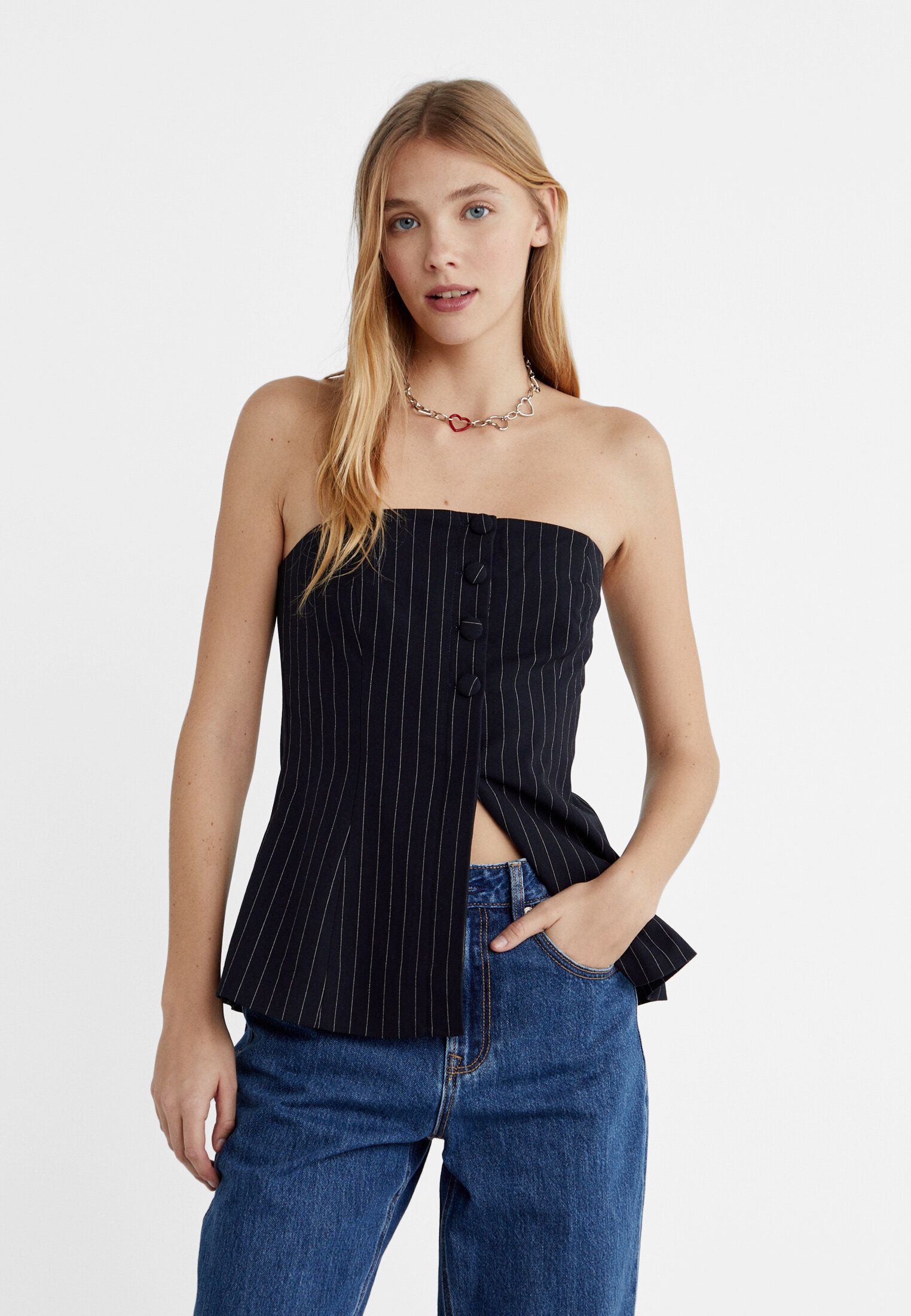 bandeau tops stradivarius fiesta