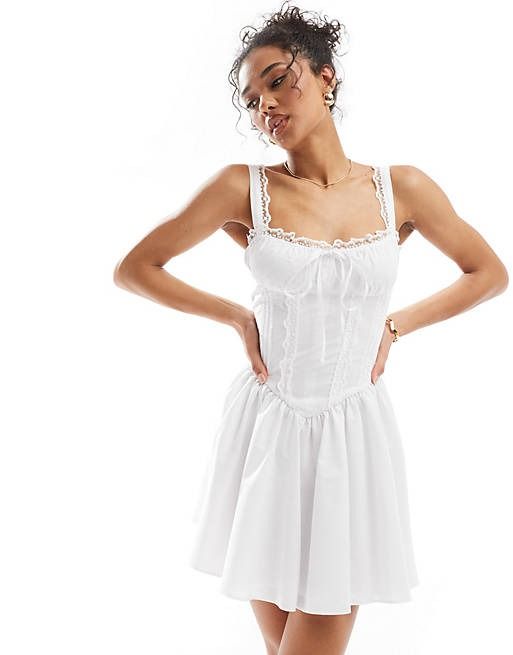 skims white corset dress Corset Mini A Line Dresses Skims White Off Shoulder Summer Sexy Folds Mega Mart Center
