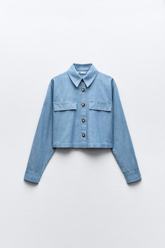 El conjunto de vestir vaquero de camisa y pantalón con pinzas que