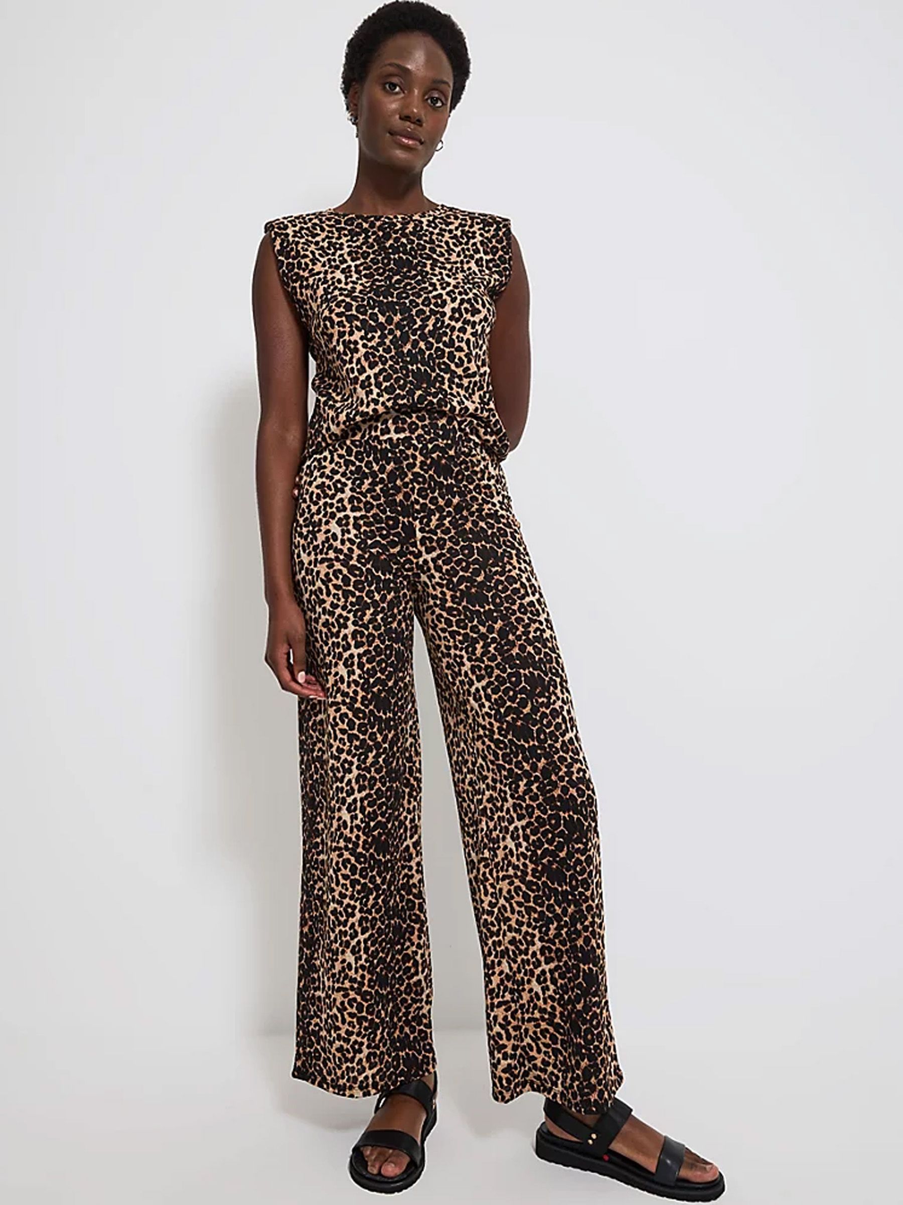 Leopard Print Asos Plus Size Dungarees Leopard Belted Jumpsuit