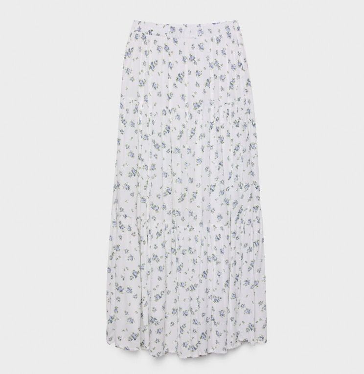 Falda Larga Falda Pantalon Flores Stradivarius Faldas Largas