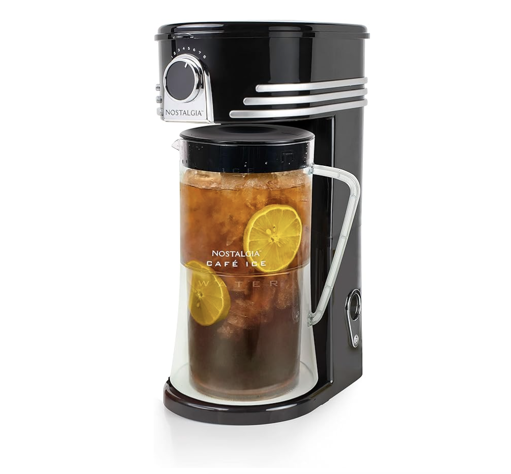 Wirsh 3QT Iced Coffee & Tea Maker - Strength Control & Reusable Filter (Black)