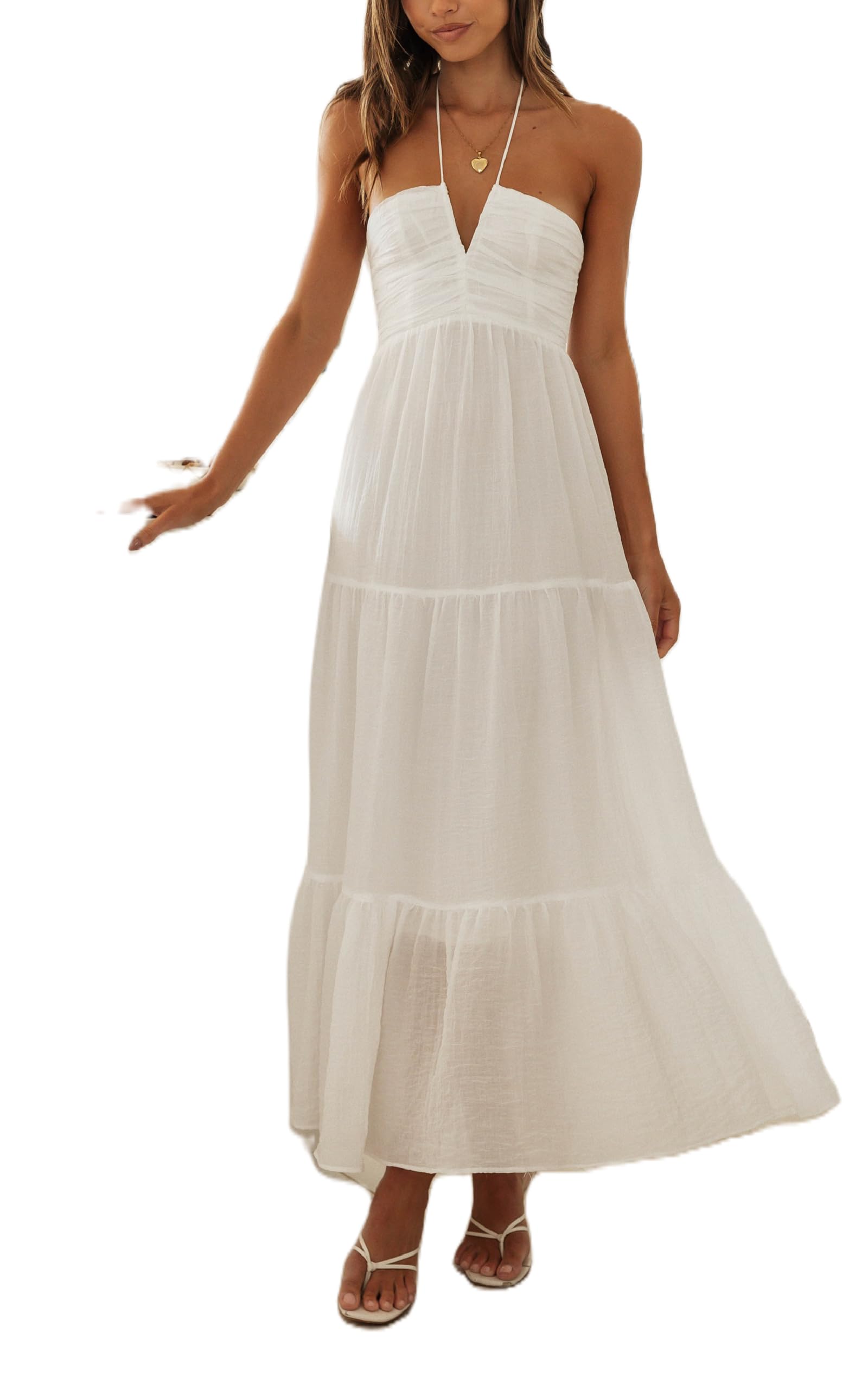 hyper halter mini dress white Lyons High Halter Neck Mini Dress White main image 1