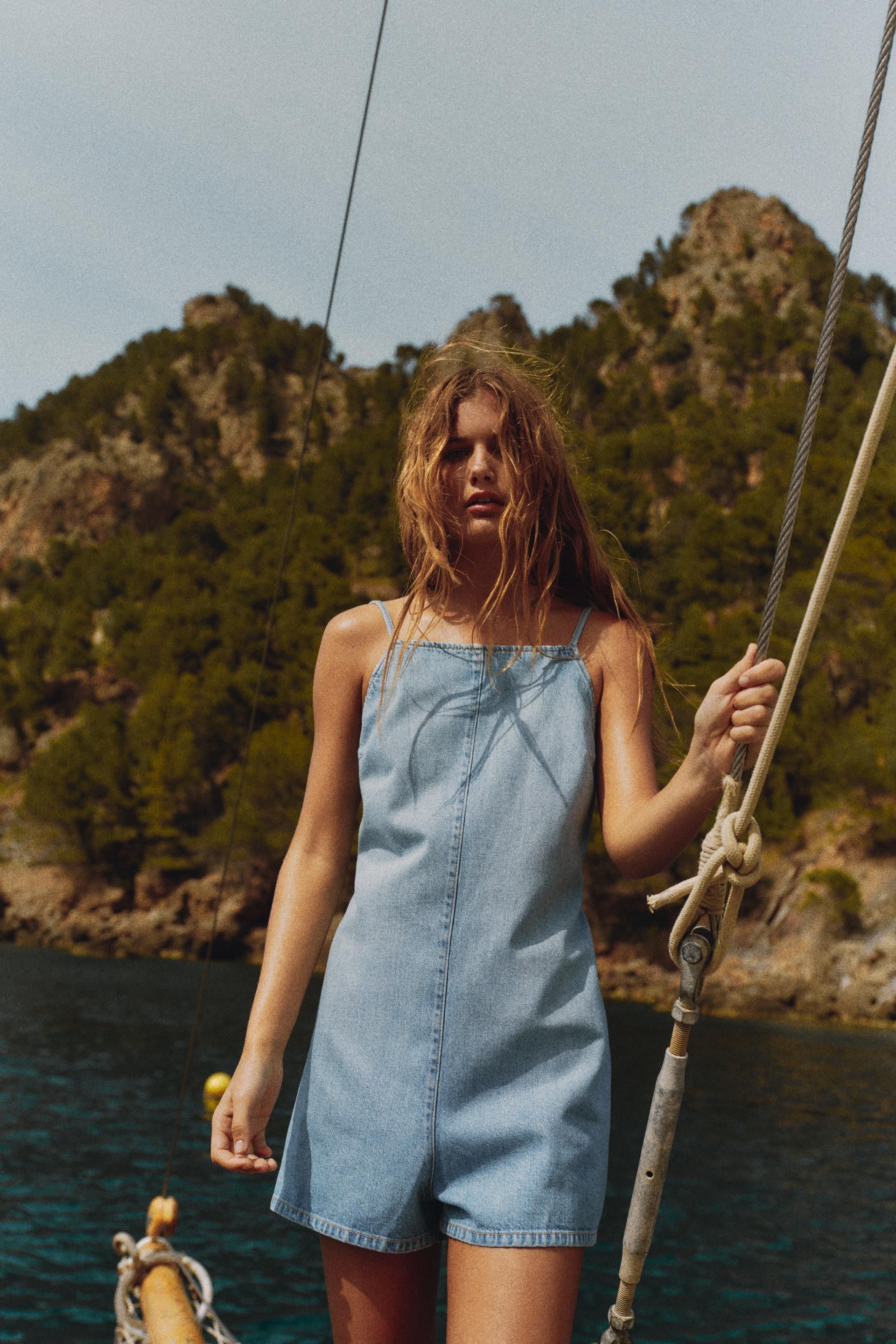 Mono Denim Denim Zara Mujer Peto Vaquero Ancho Mujer Petos Denim