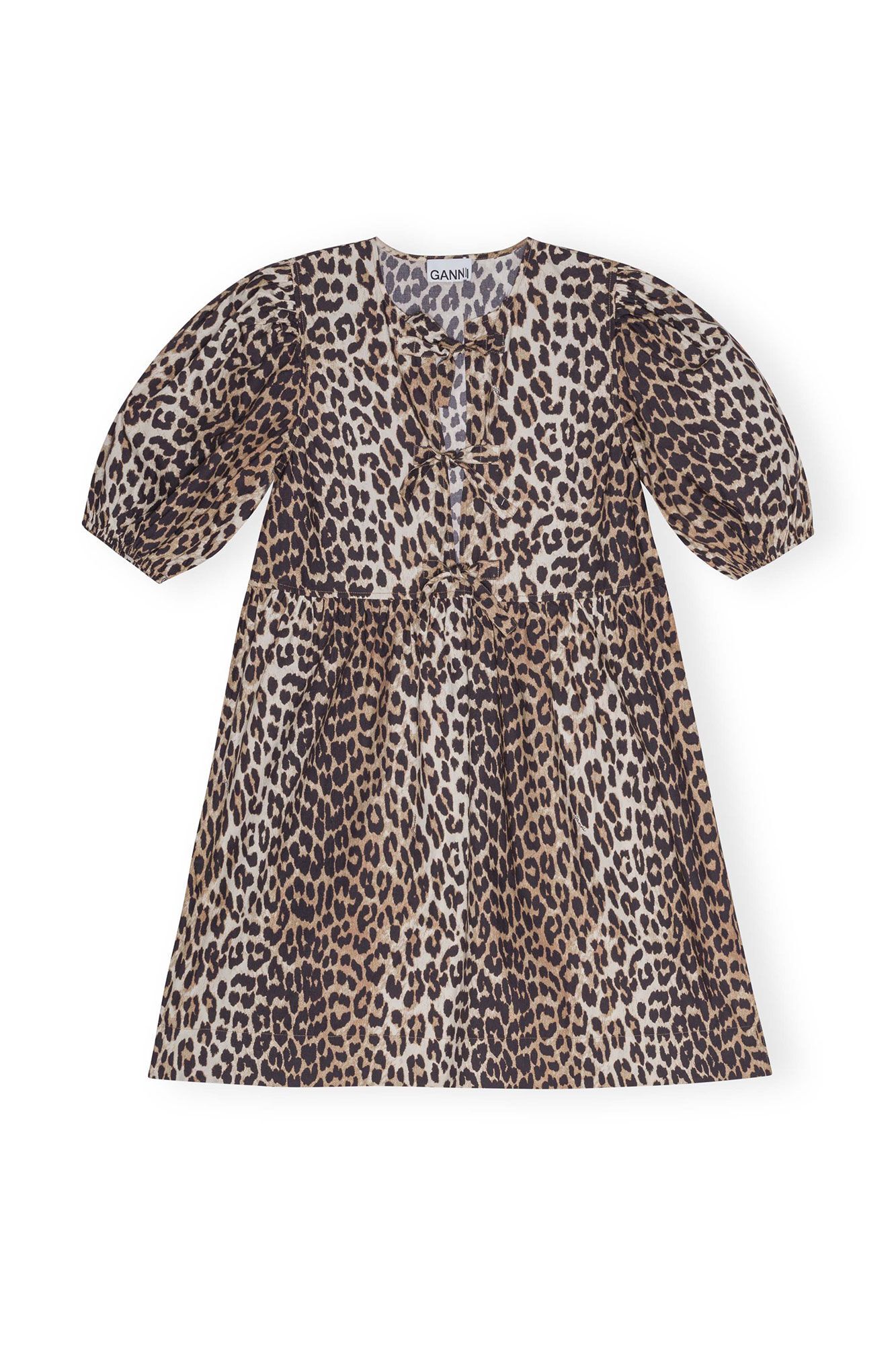 open lace back dress Penny Lane Leopard Print Mini Dress - US 16 main image 1