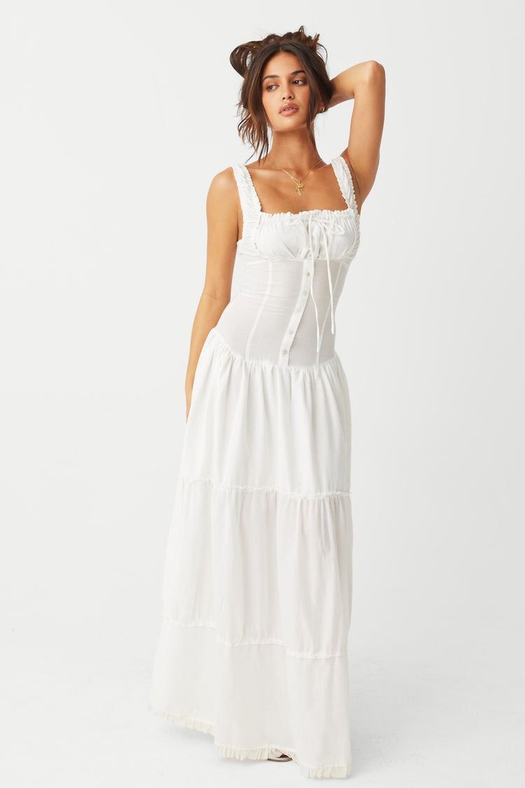 Maya Jama Just Wore Camila Cabello's White Sheer Milkmaid Dress