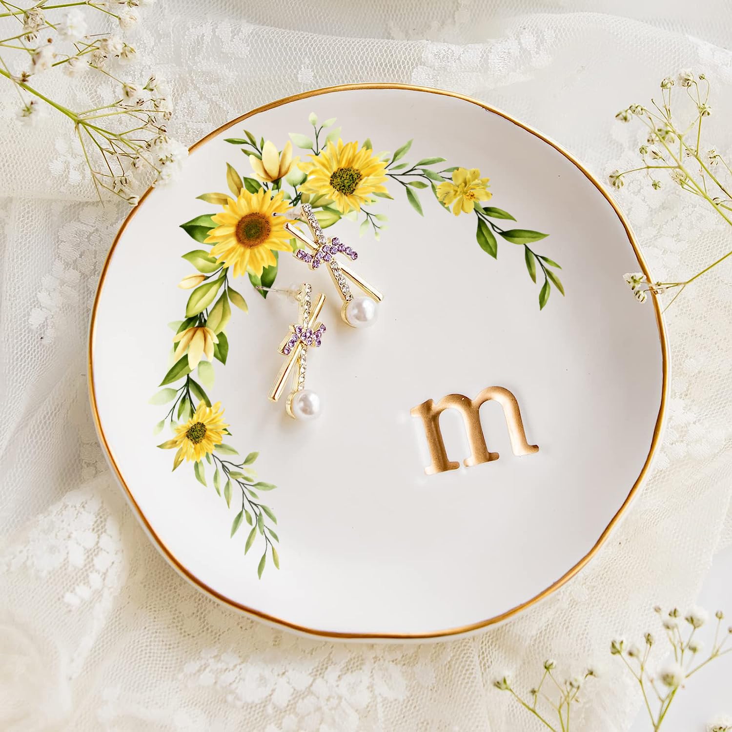 YZMICSTAR Mom Gifts Jewelry Dish Tray, Mom Birthday Gifts