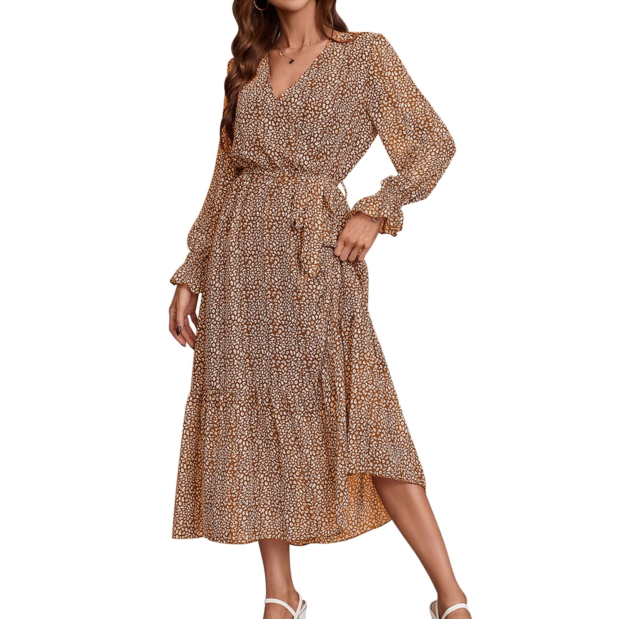 fall dresses for women walmart Walmart Frontwalk Fall Dresses For Women 2024 Lapel Neck Button Long S –  VinNews Recommendations main image 0