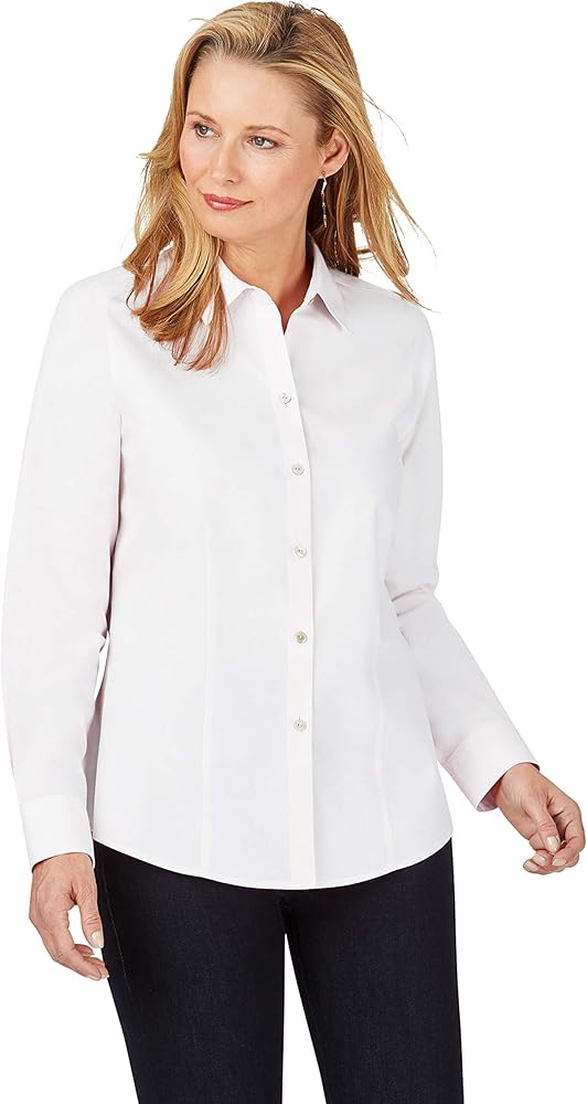 売れ筋商品|||パルフォイス シャツ レディース トップス ESSENTIALS - Button-down blouse - white Classic_Six_Donna_Button_Down_