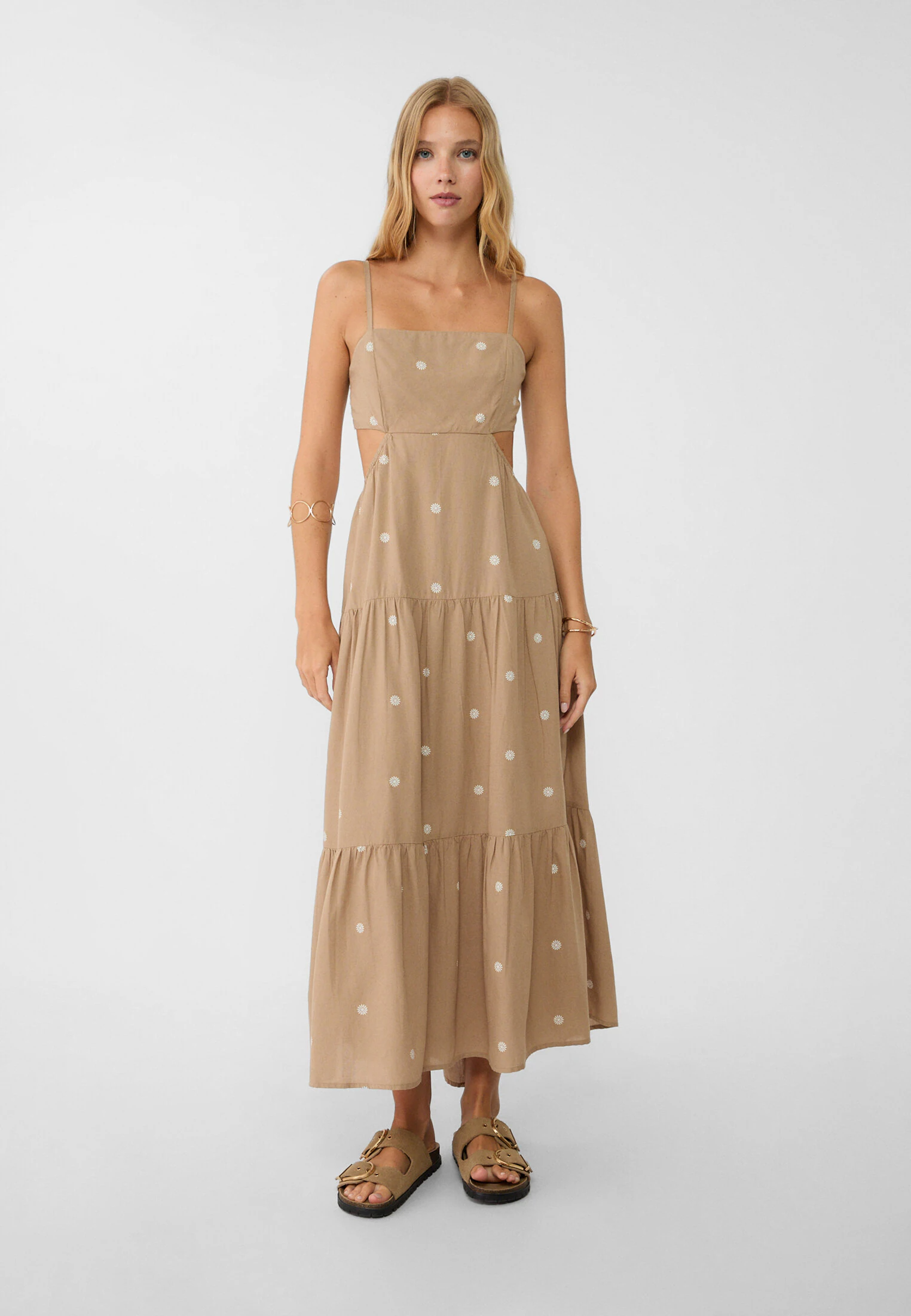 Paula Echevarria Vestido Rosa Stradivarius Vestidos Largos Fluidos