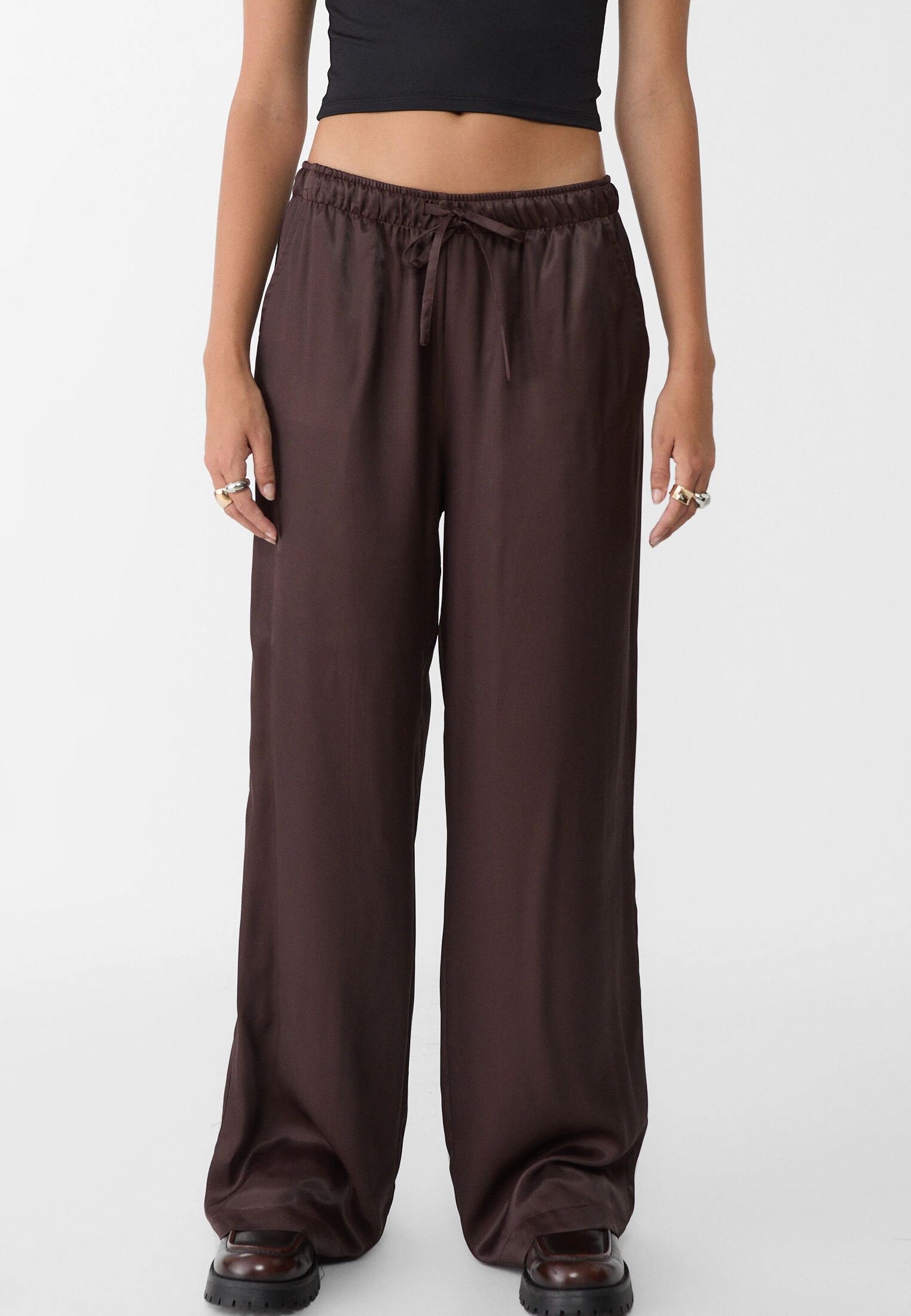 Stradivarius España Pantalon Encerado Mujer Stradivarius Pantalon