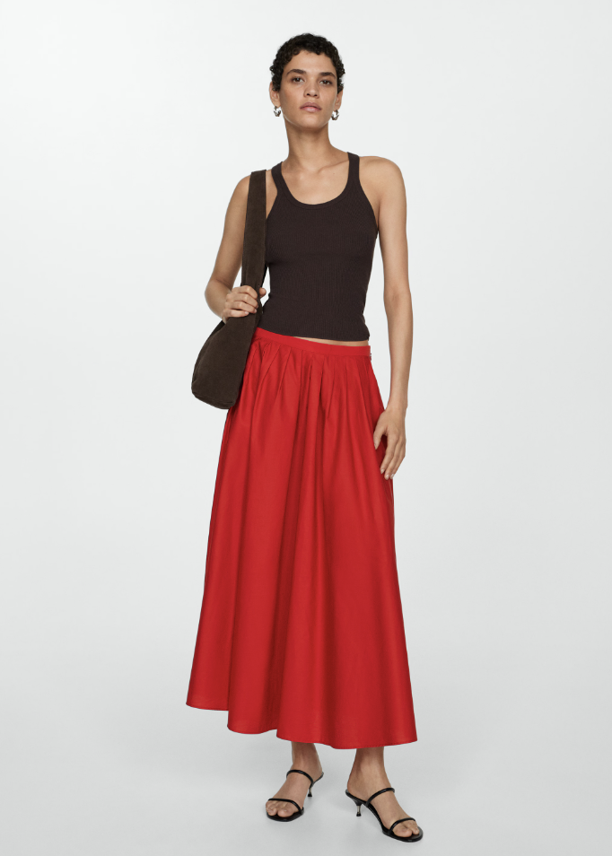 10 faldas largas boho tendencia del otoño de Zara, Stradivarius o