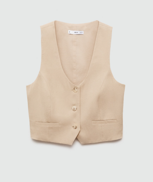 Belen Rodriguez con il coordinato pantalone e gilet, tendenza dell