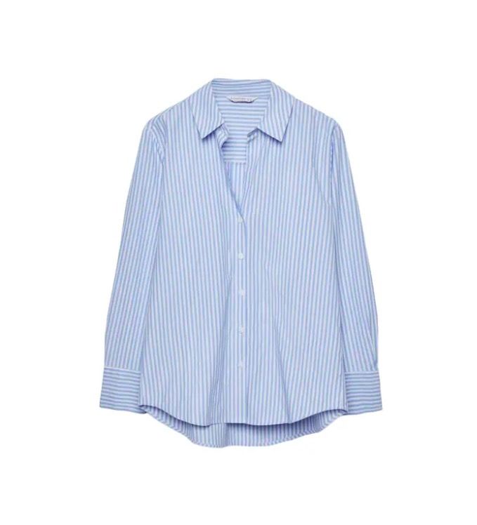 camisas básicas de rayas de Zara, Stradivarius o Bershka que