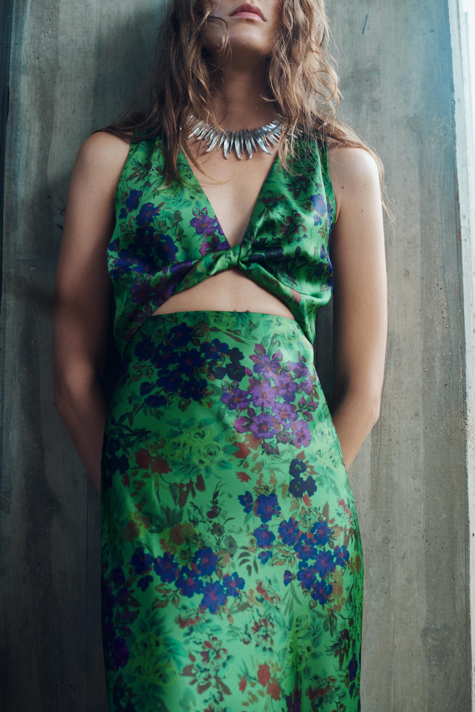 Vestido Corto Vestido Estampado Cut Out Zara Vestido Boho Vestidos