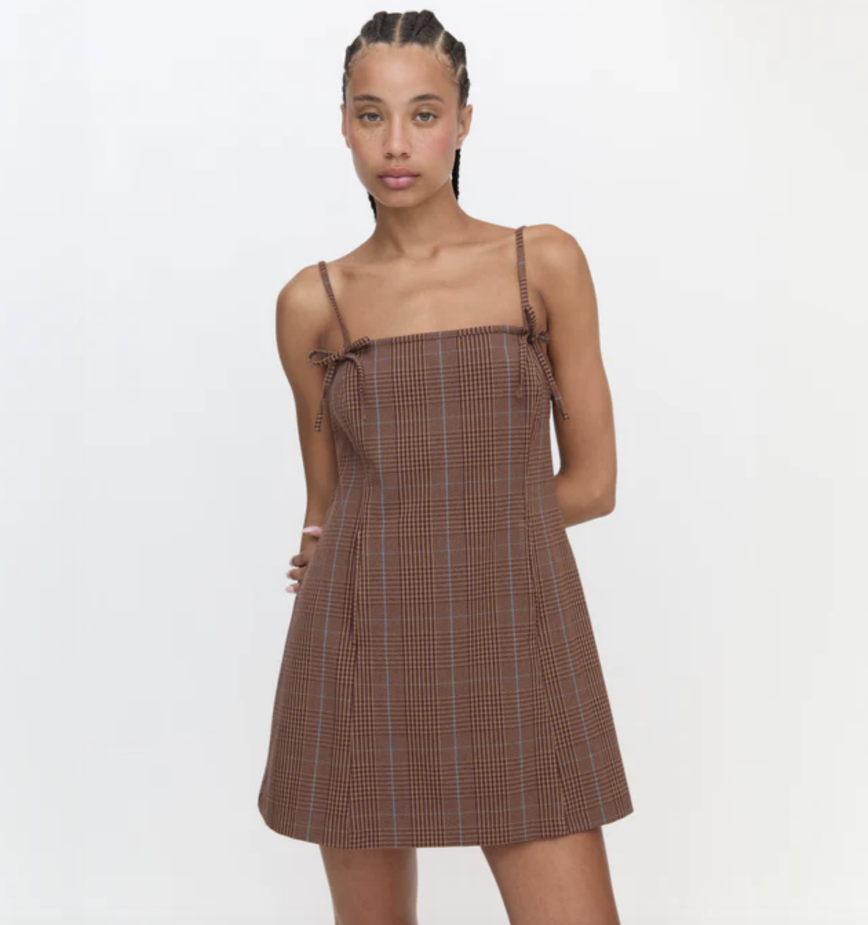 hill house brown gingham dress Carmel Maxi Dress main image 1