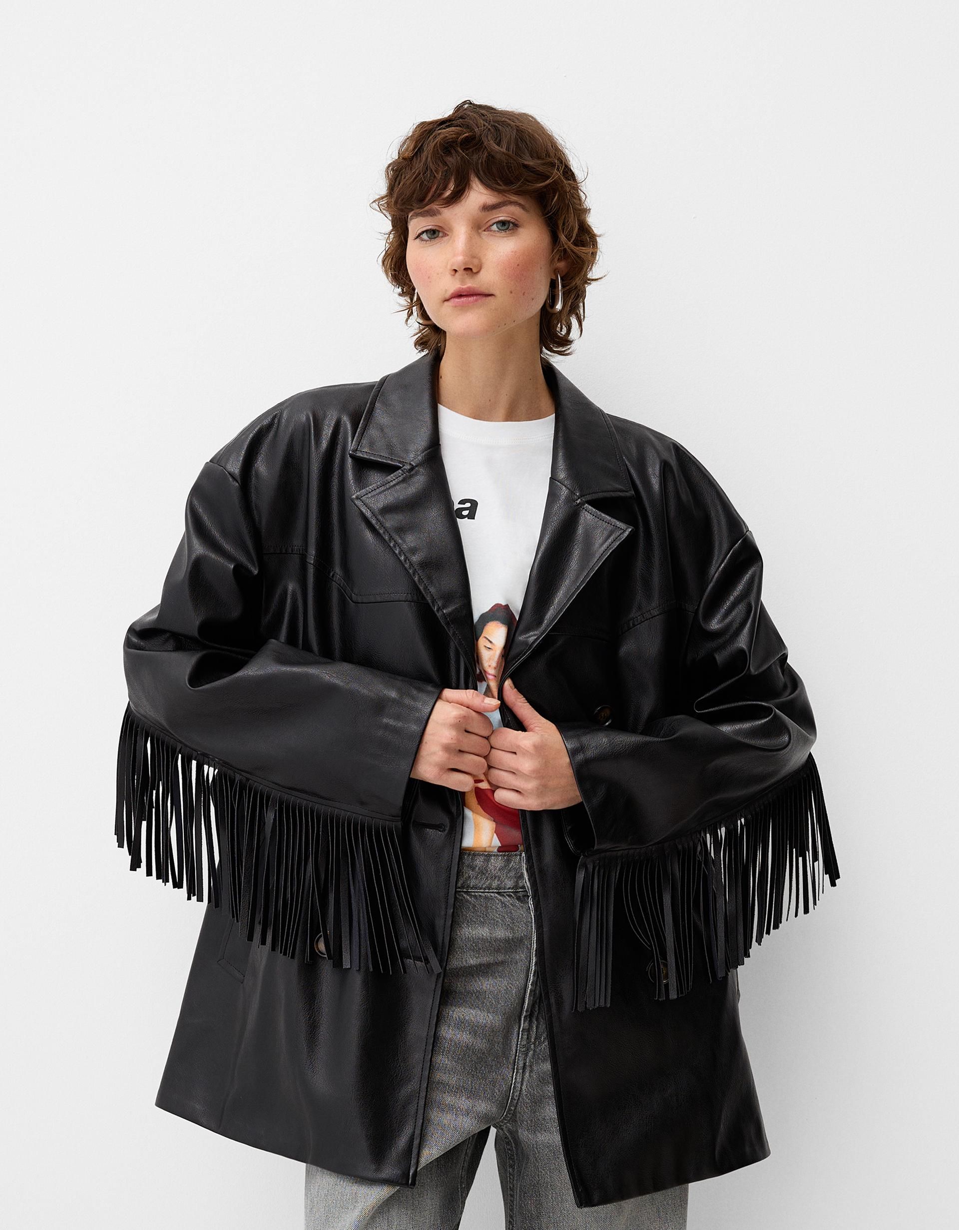 Fur Jacket Bershka Chaqueta Negra Mujer Oversize Bershka Mujer