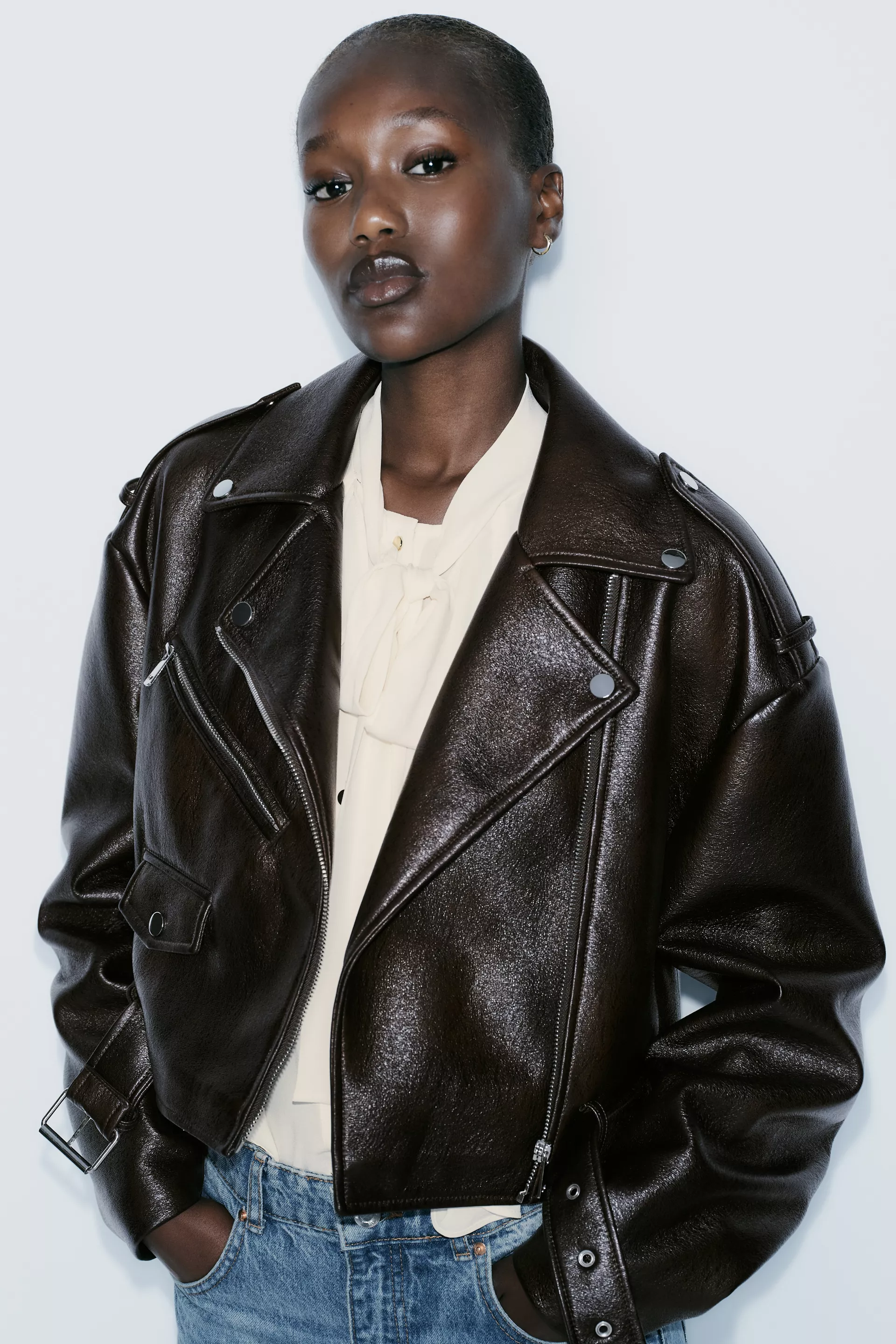 Chamarras Biker Abrigo Pull And Bear Mujer Chamarra Biker Chaqueta