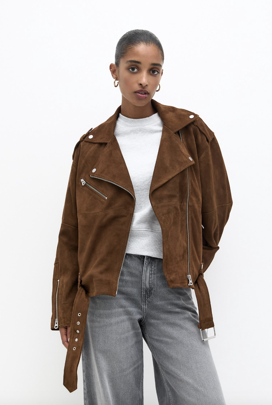Efecto Piel Chaquetas Beisboleras Pull And Bear Chaqueta Bomber