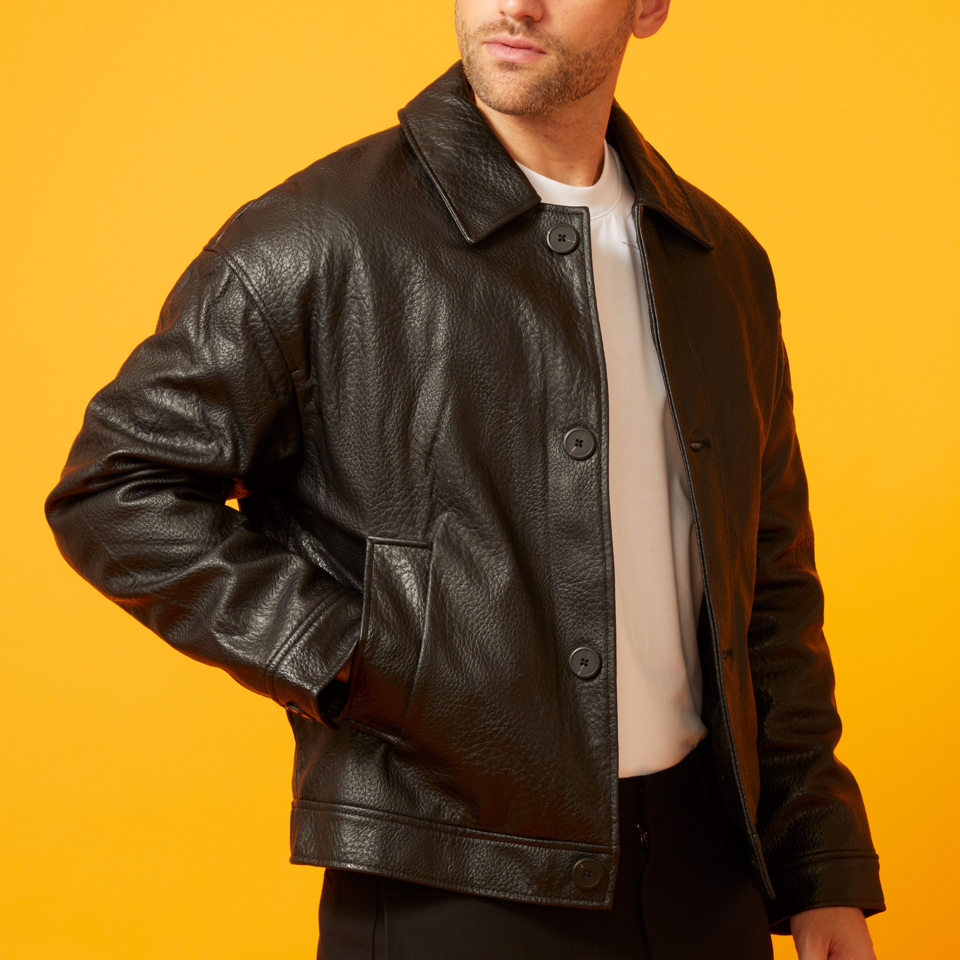 Faux Leather Bomber Jacket Leather Jackets For Big Guys Best