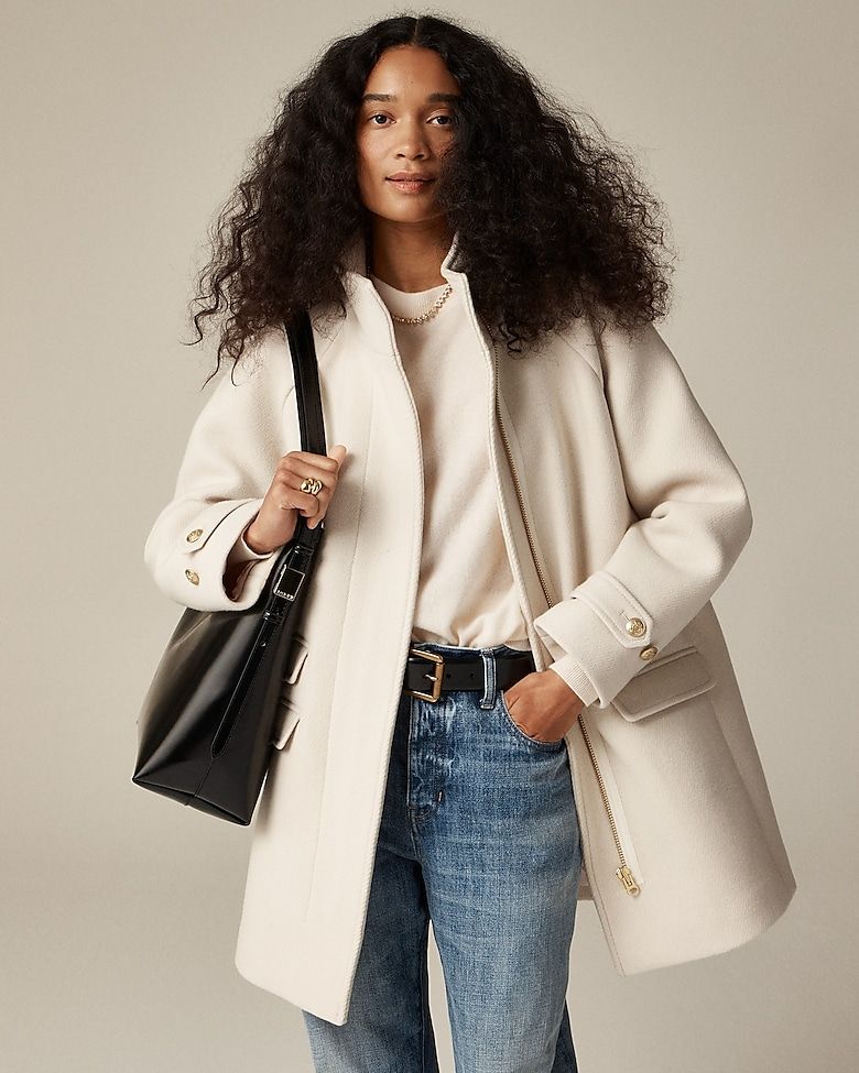 Banana Republic's New Splittable Peacoat Was Spotted on Katie Holmes