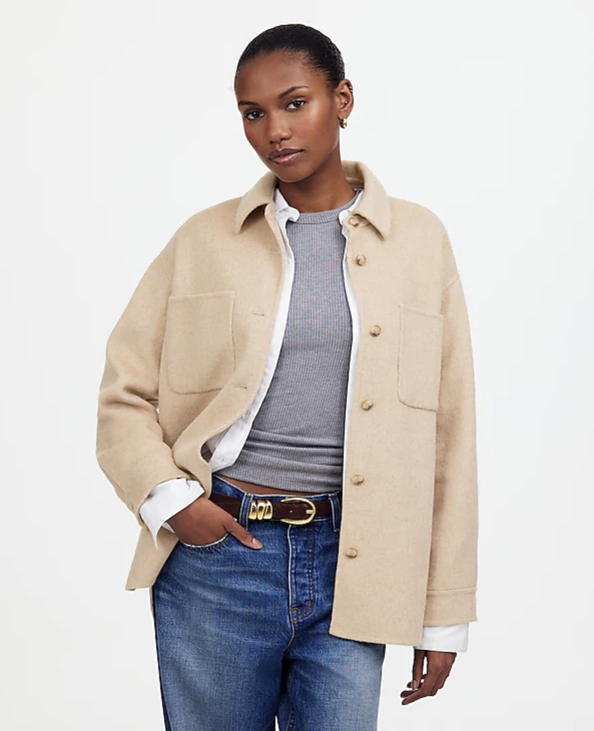Banana Republic's New Splittable Peacoat Was Spotted on Katie Holmes