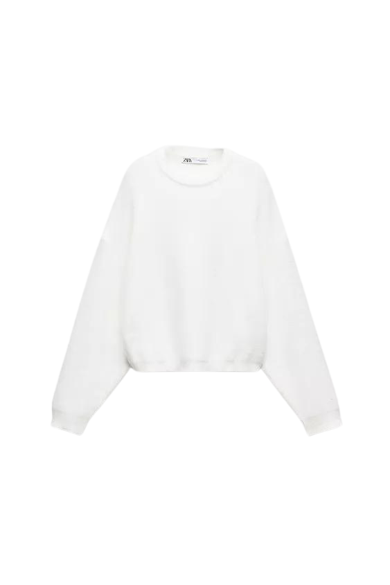 Hoodie Pullover Zara Donna Felpa Polo Felpa Giallo Fluo Zara